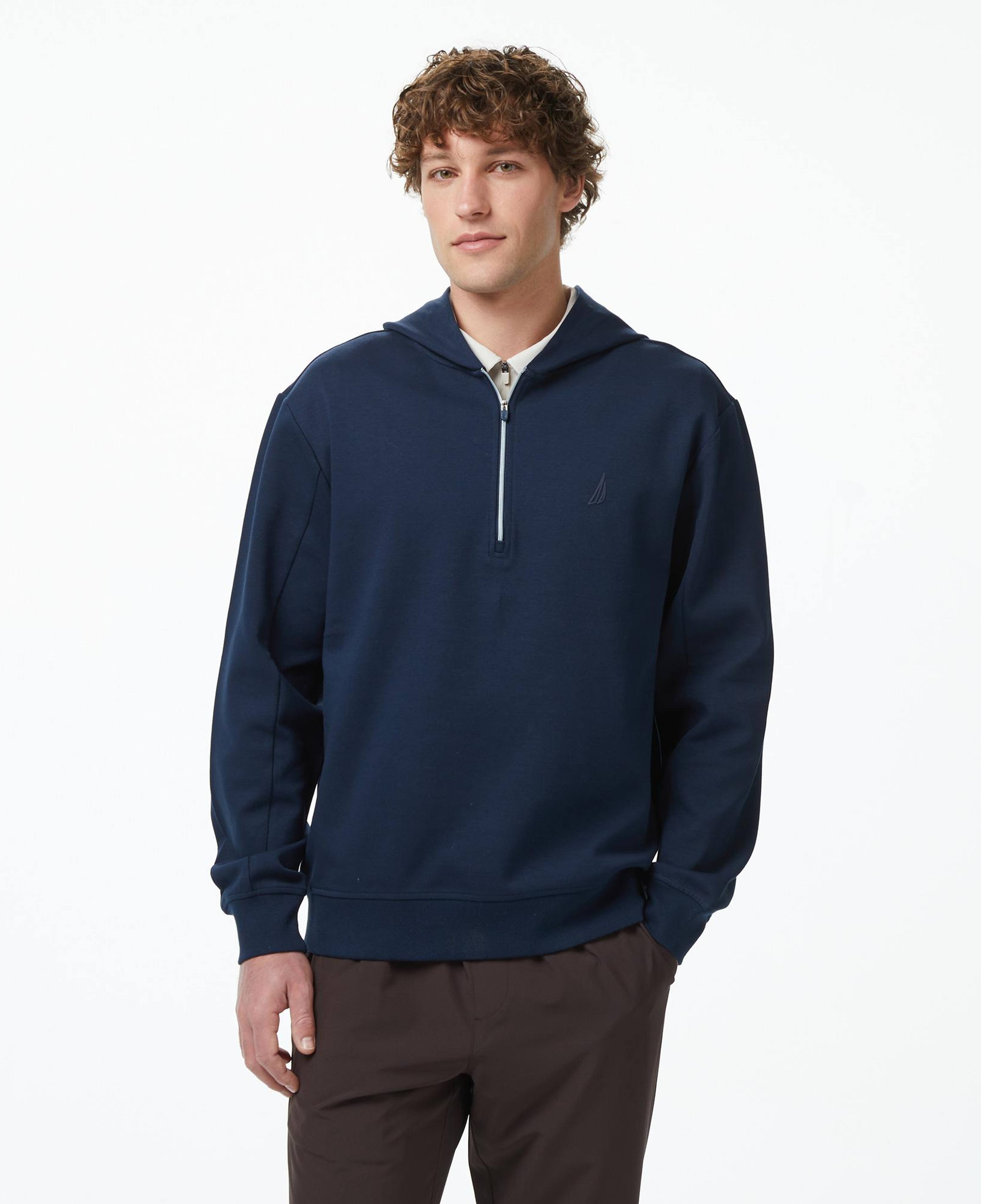 Nautica Erkek Lacivert Regular Fit Kapüşonlu Sweatshirt