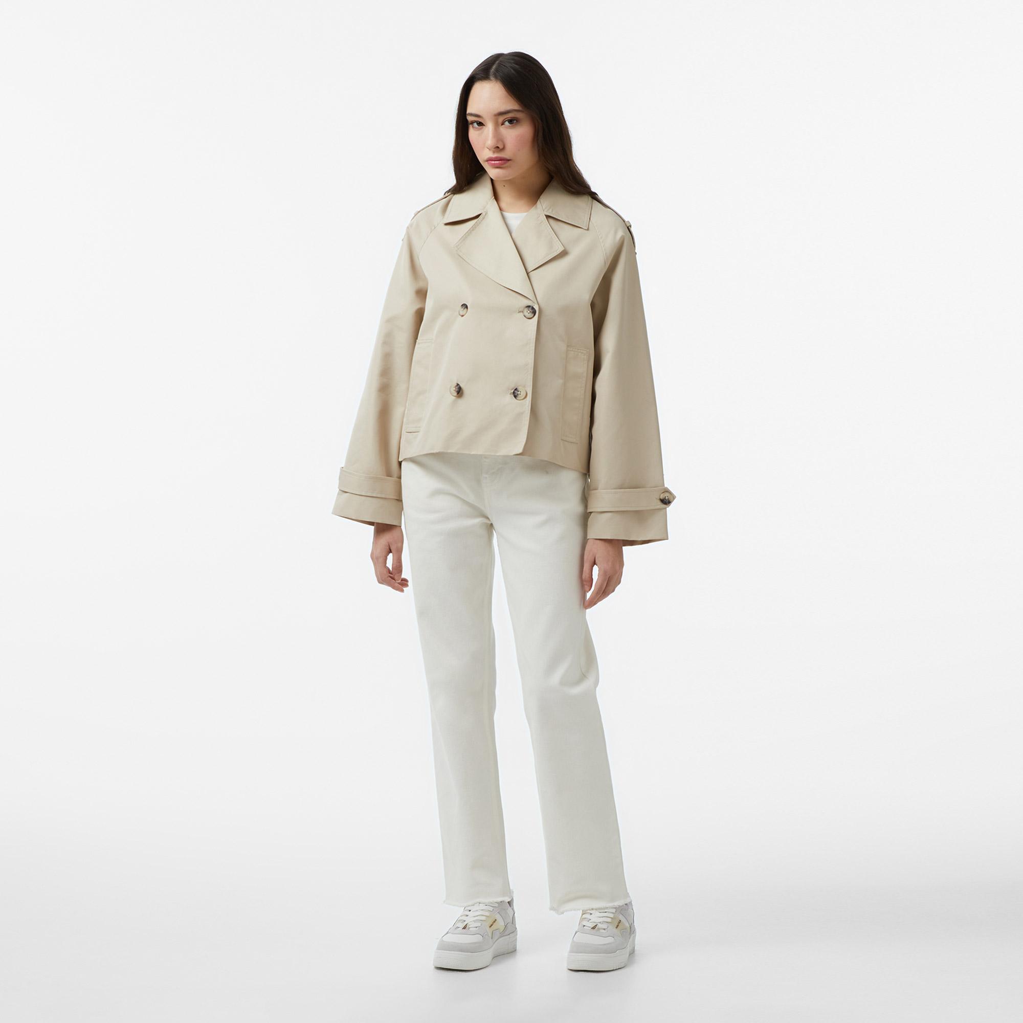 Nautica Kadın Bej Regular Fit Trençkot