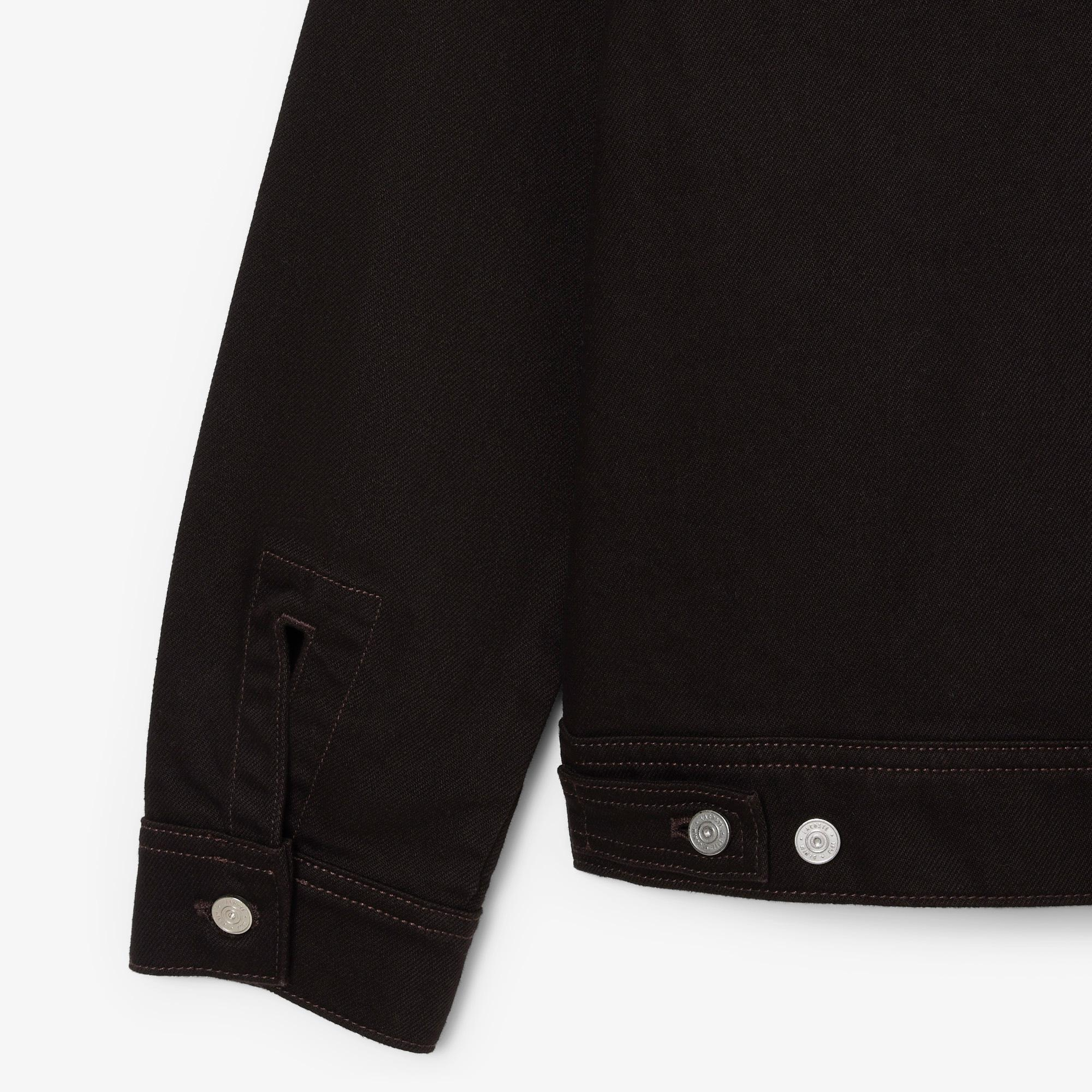 Lacoste Kadın Slim Fit Denim Koyu Kahverengi Ceket