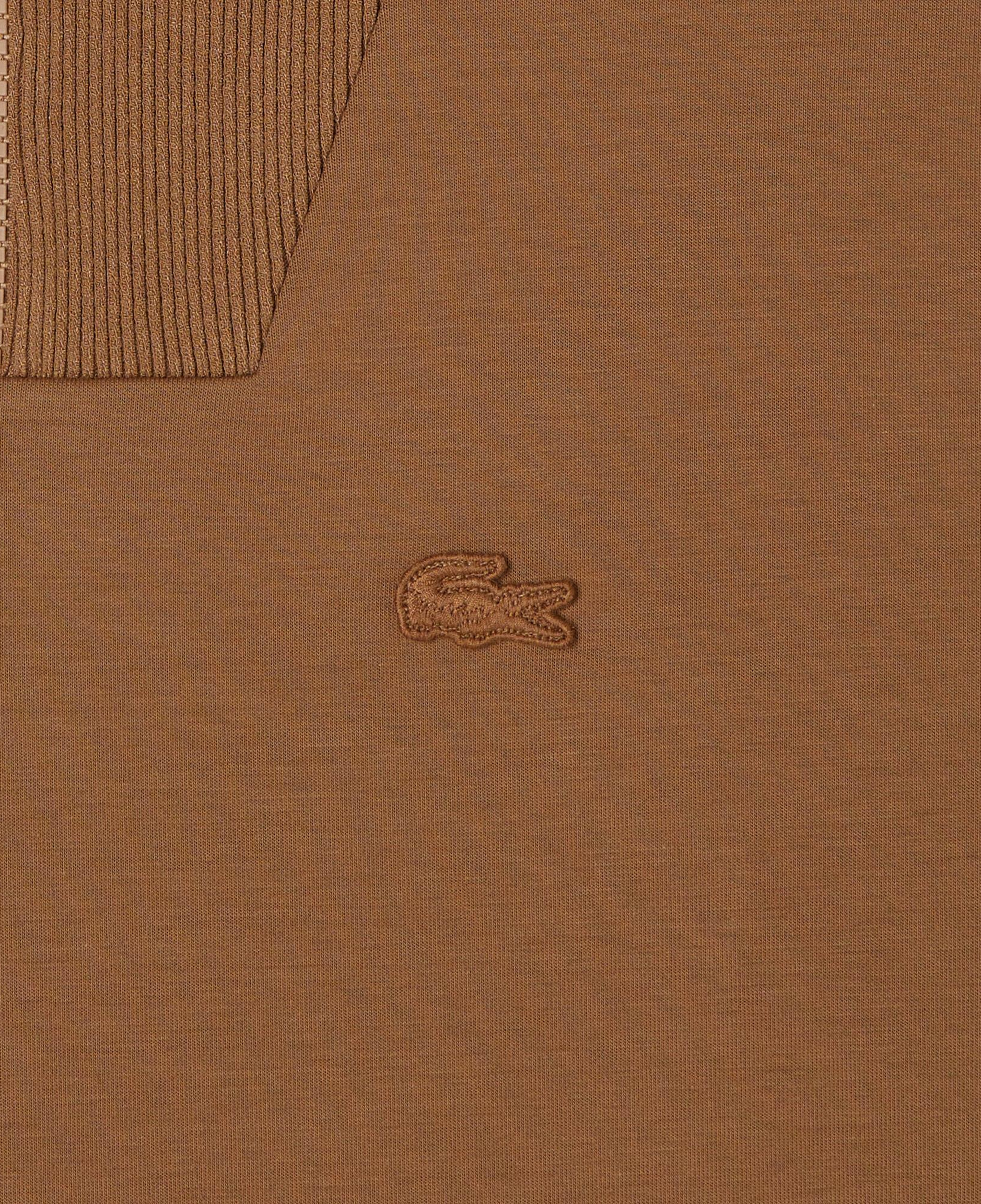 Lacoste Kadın Relaxed Fit Yarım Fermuarlı Kahverengi Sweatshirt