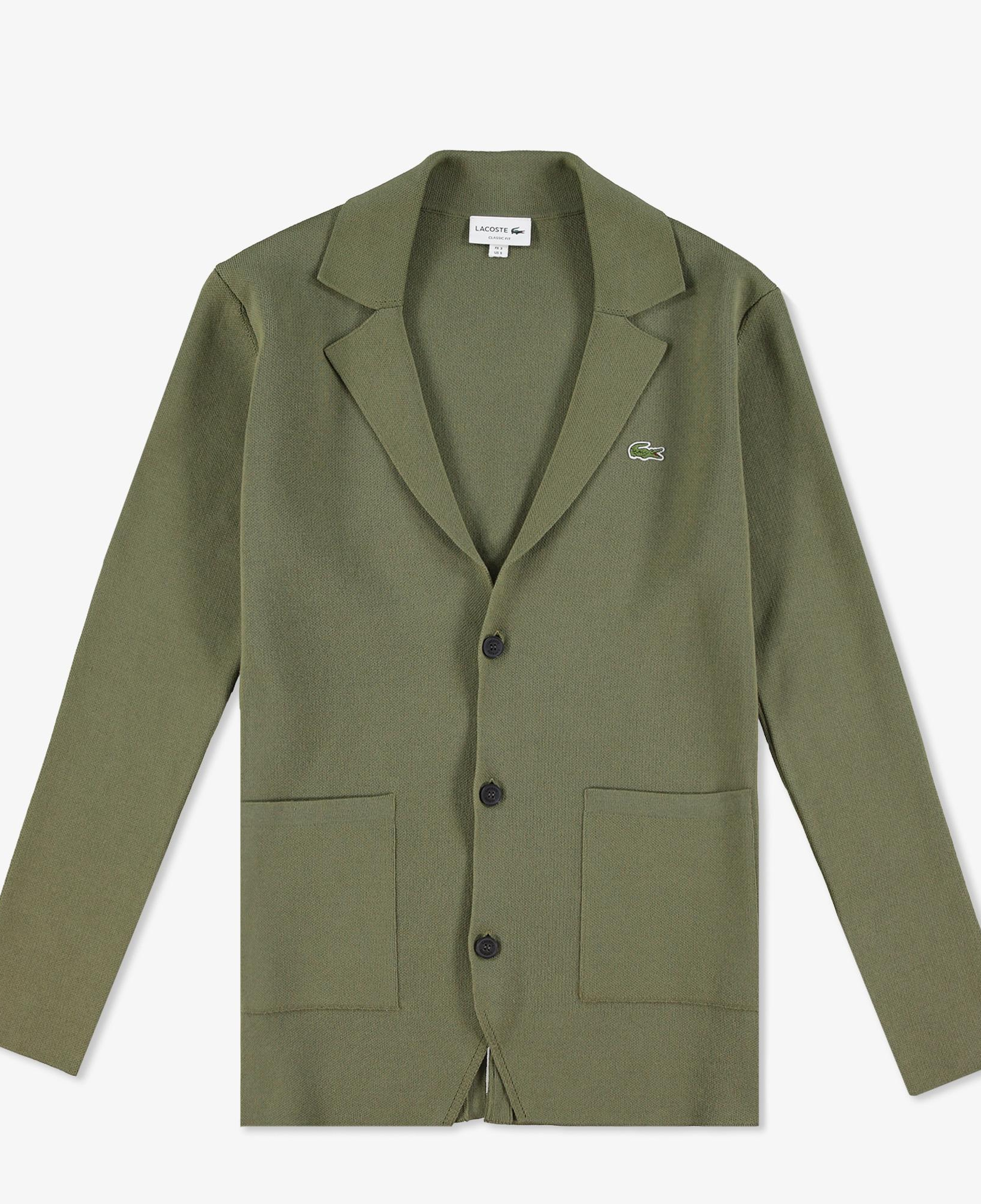 Lacoste Erkek Classic Fit V Yaka Haki Hırka