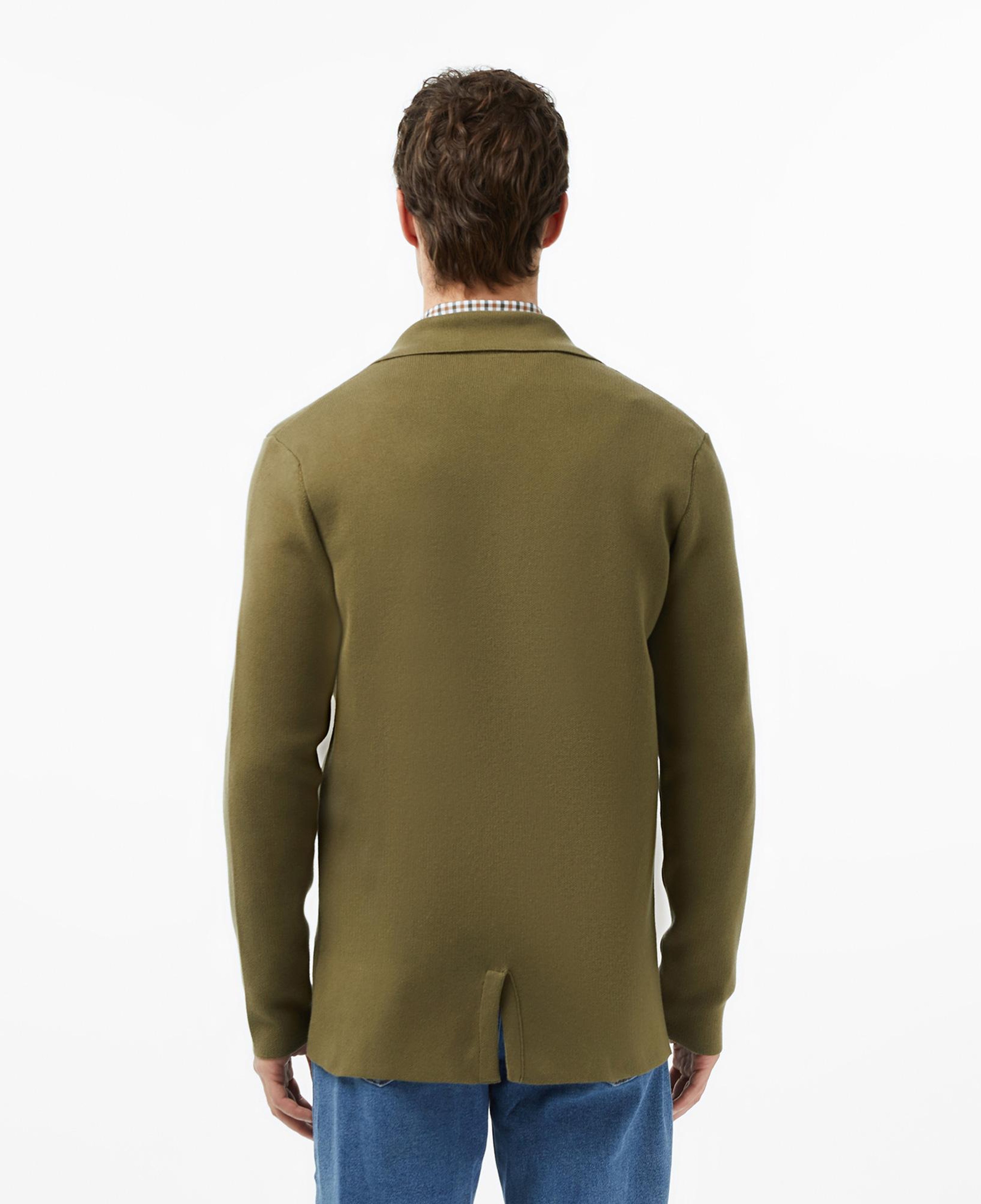 Lacoste Erkek Classic Fit V Yaka Haki Hırka