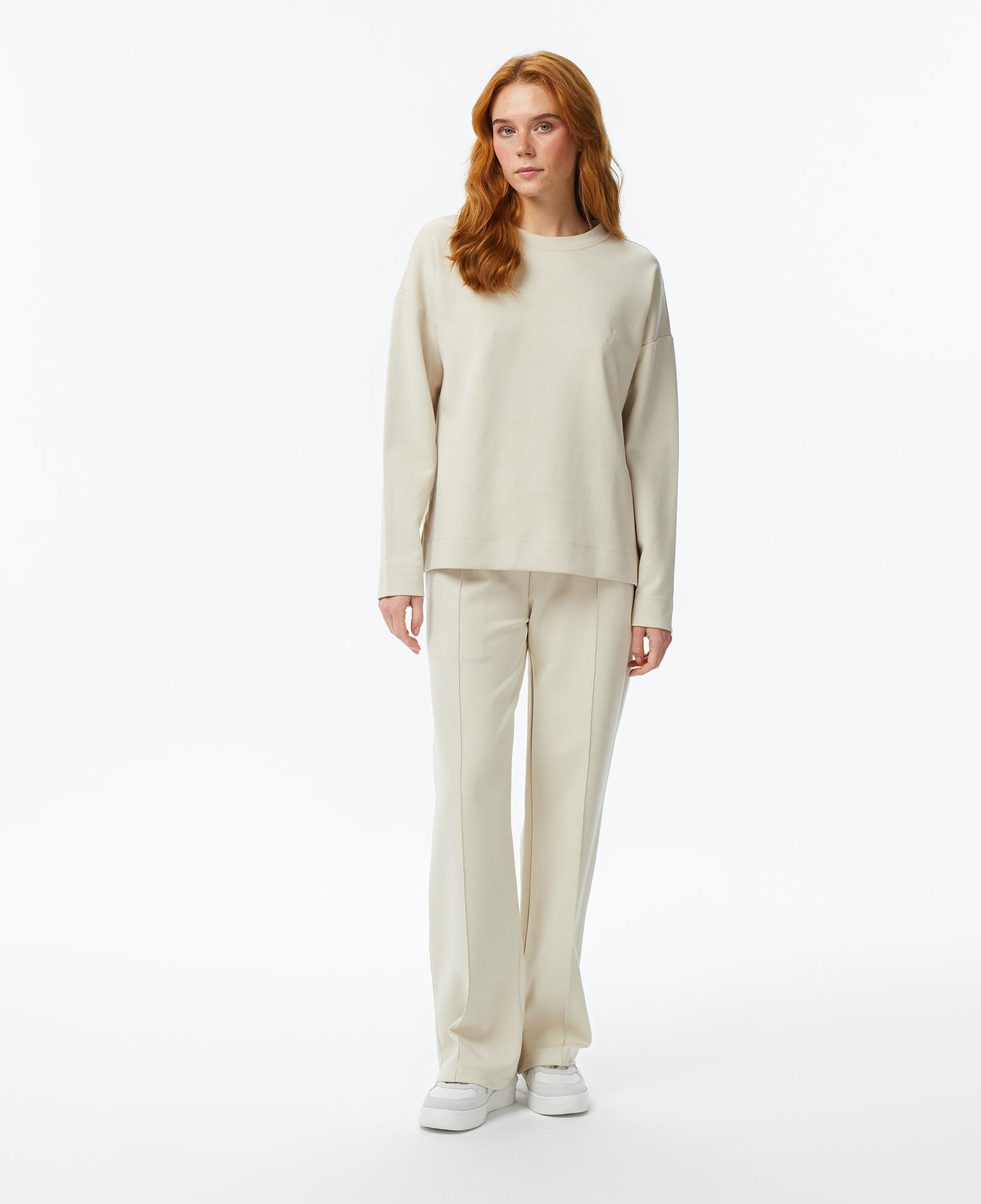 Nautica Kadın Bej Regular Fit Sweatshirt