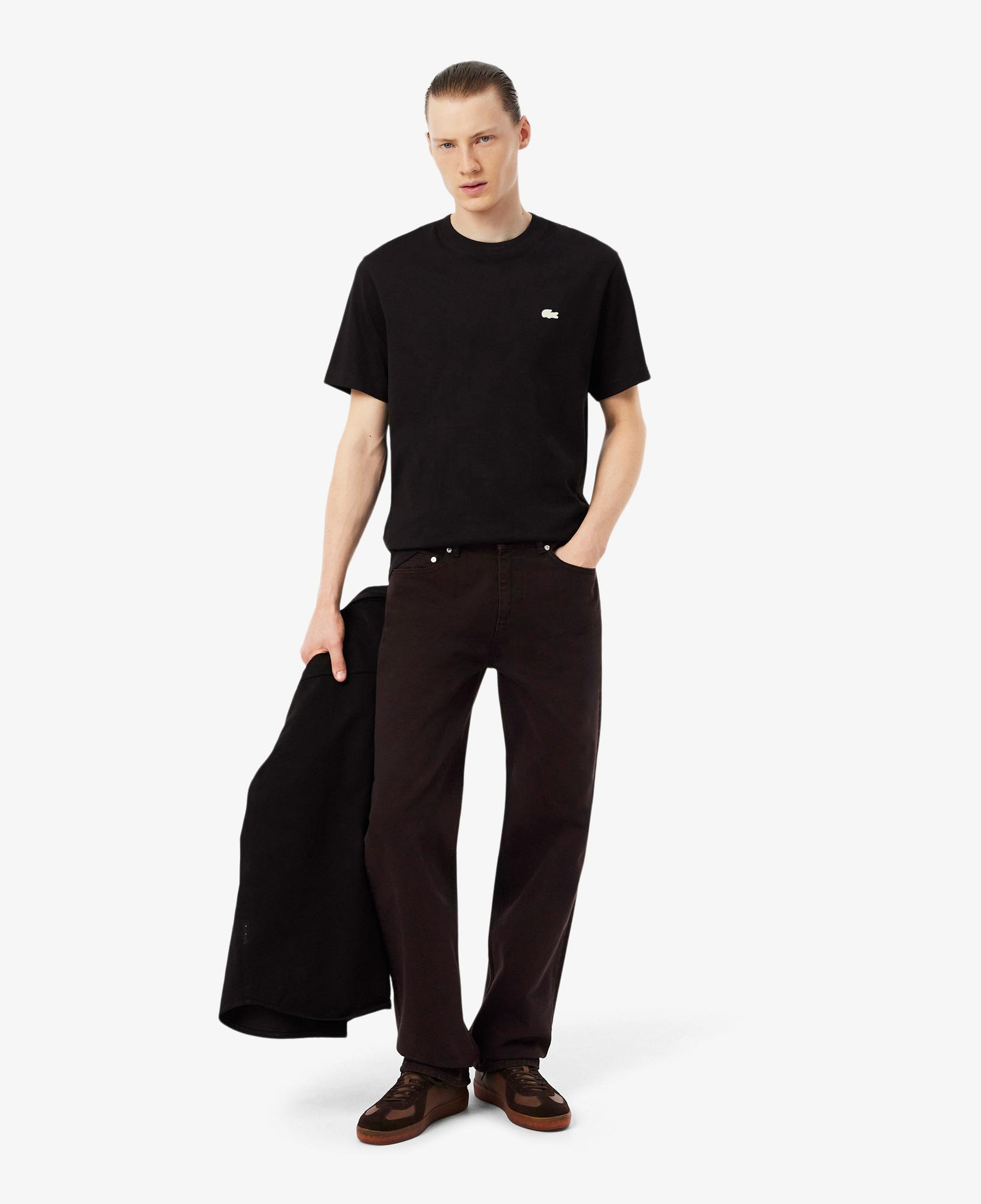 Lacoste Erkek Straight Fit Koyu Kahverengi Jean Pantolon