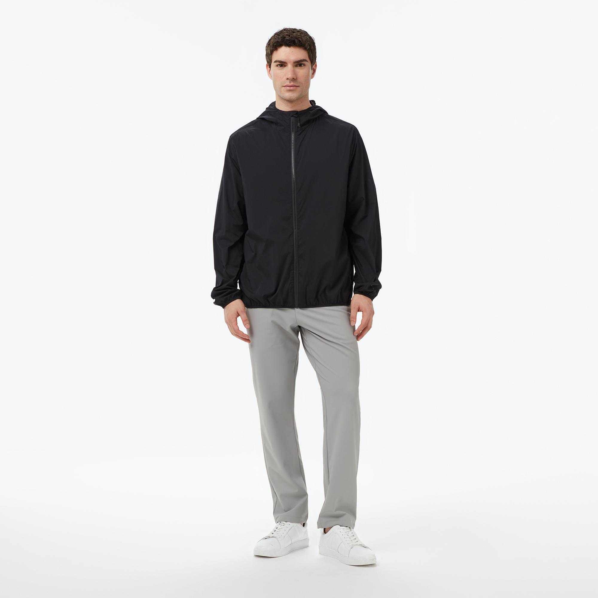 Nautica Erkek Siyah Regular Fit Kapüşonlu Su İtici Mont