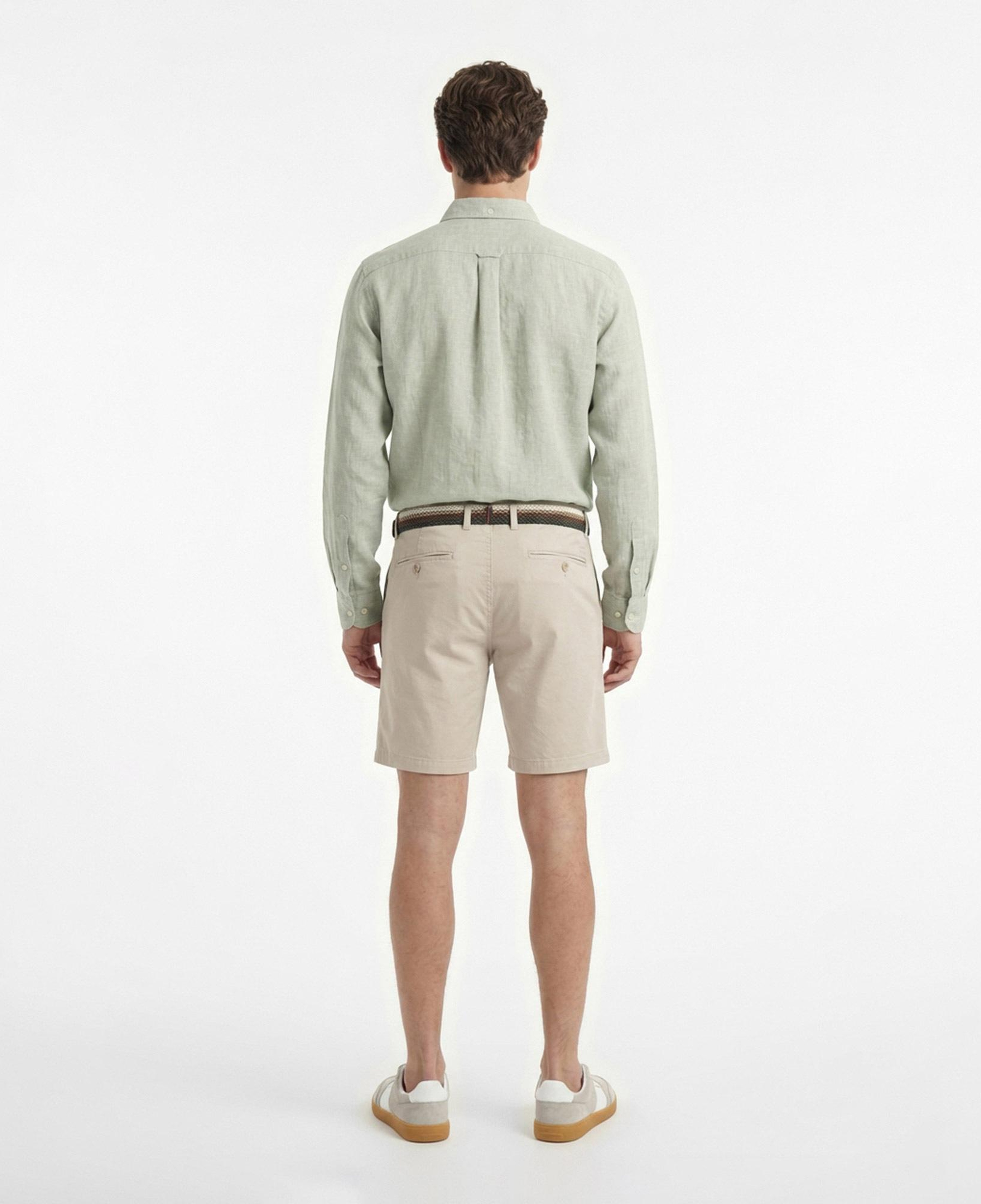 Nautica Erkek Yeşil Regular Fit Keten Gömlek