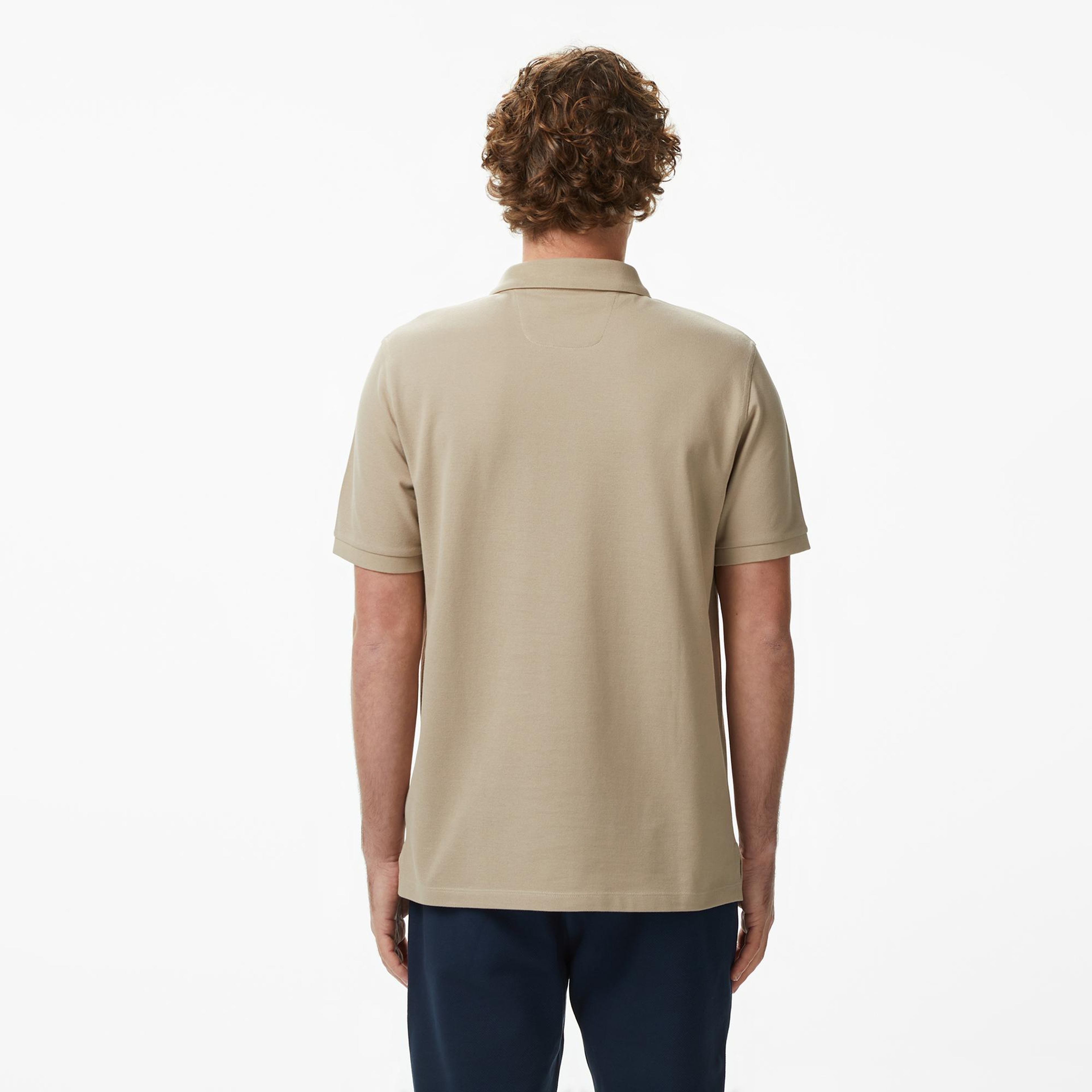 Nautica Erkek Bej Regular Fit Polo Yaka T-Shirt