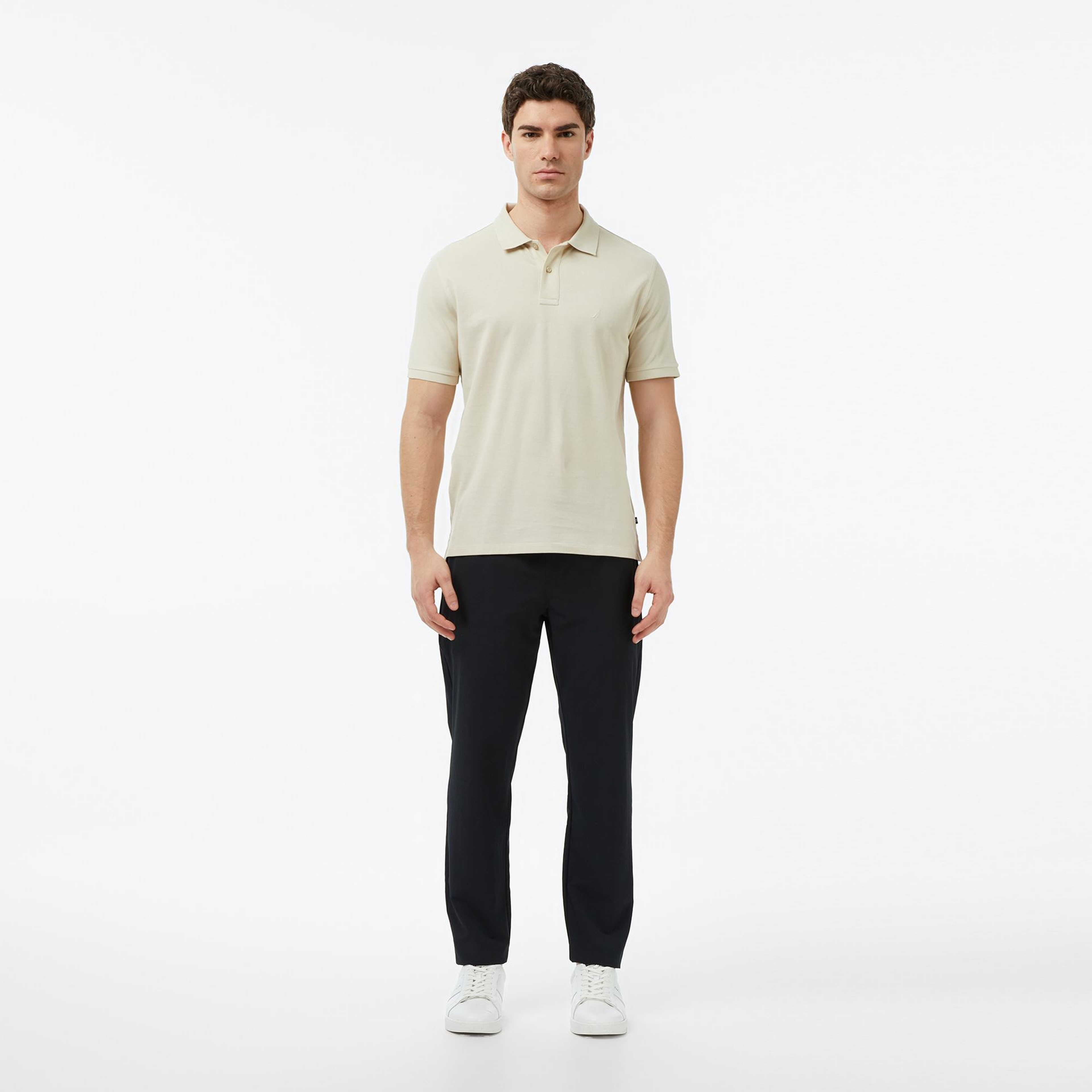 Nautica Erkek Bej Regular Fit Polo Yaka T-Shirt