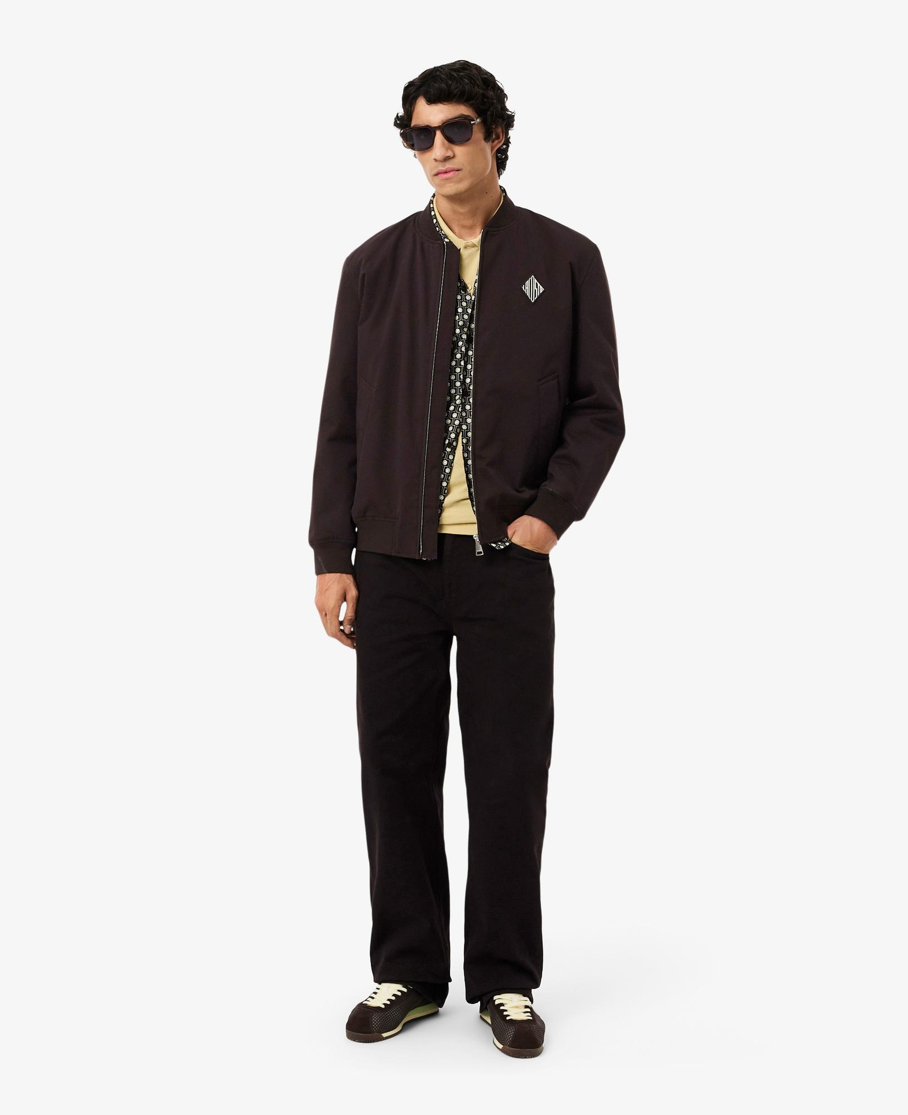 Lacoste Erkek Hakim Yaka Koyu Kahverengi Bomber Ceket