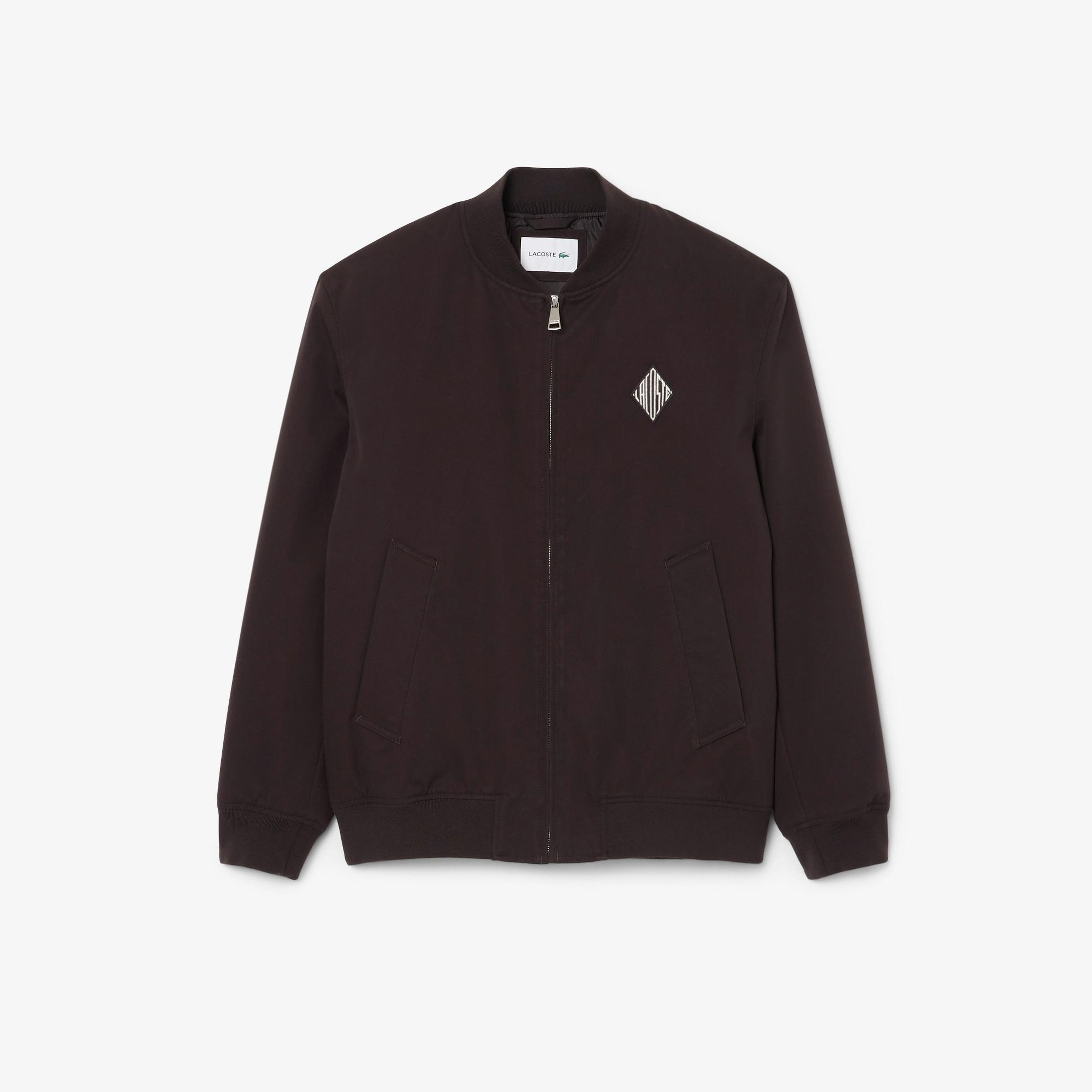Lacoste Erkek Hakim Yaka Koyu Kahverengi Bomber Ceket