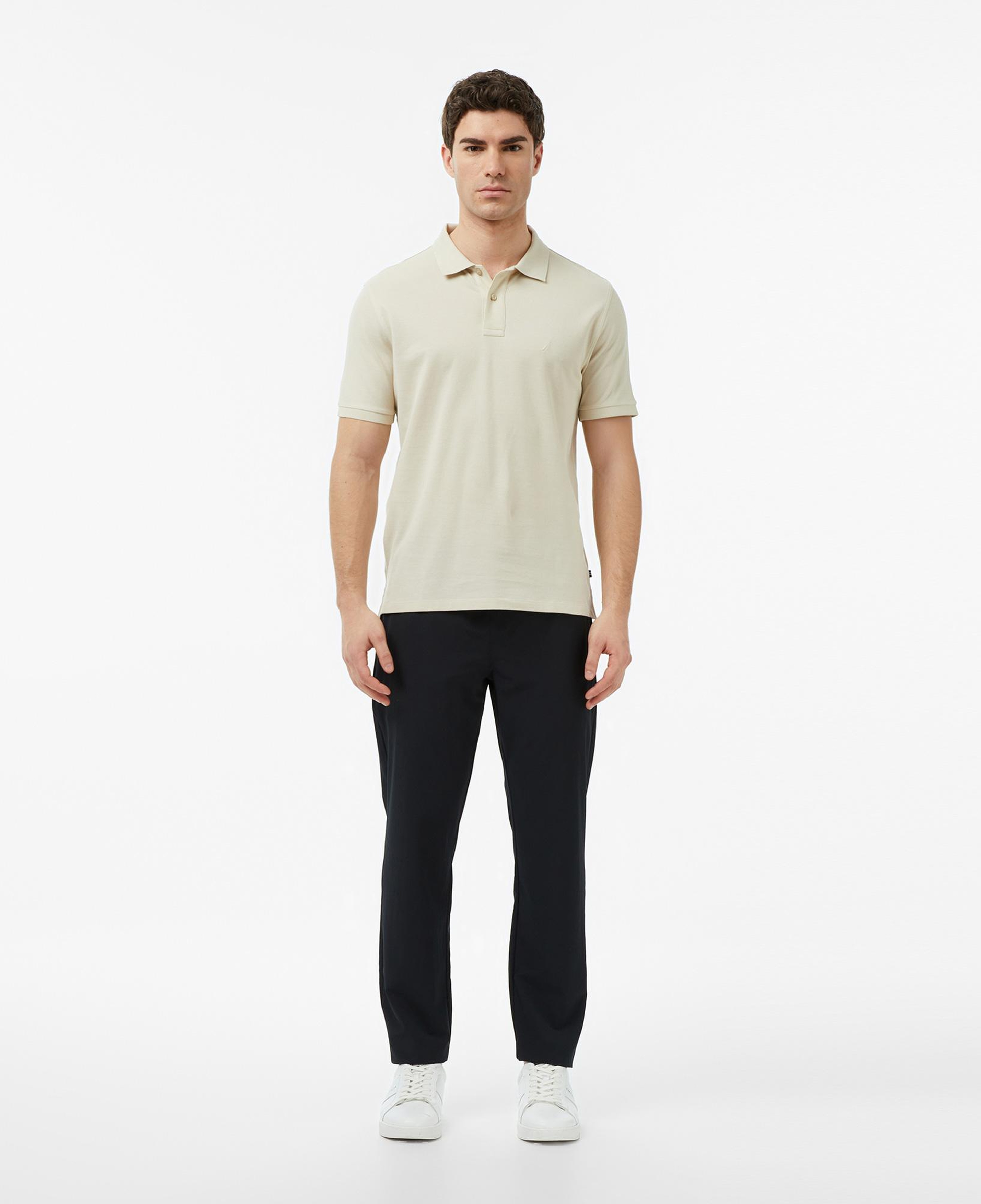 Nautica Erkek Bej Regular Fit Polo Yaka T-Shirt