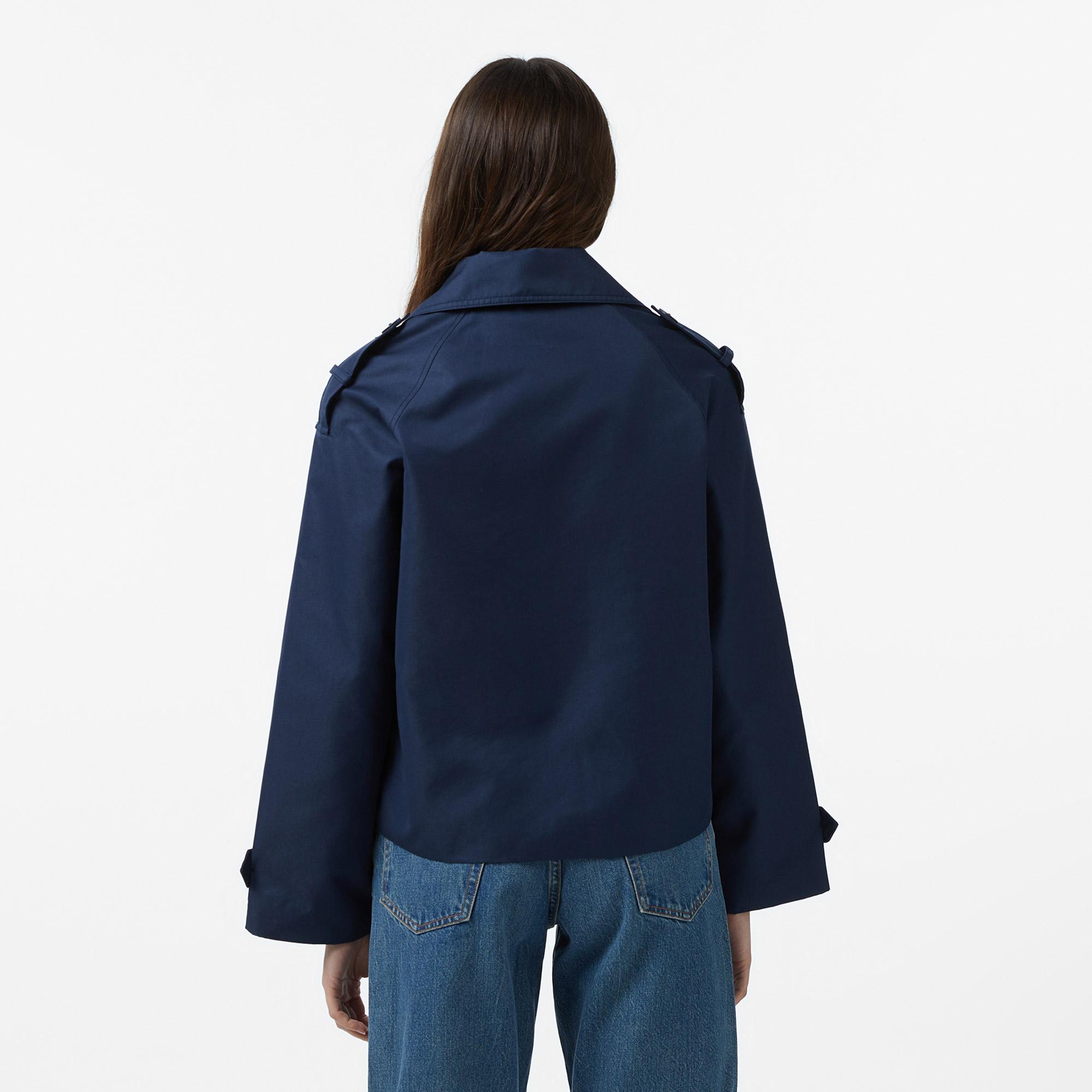 Nautica Kadın Lacivert Regular Fit Trençkot