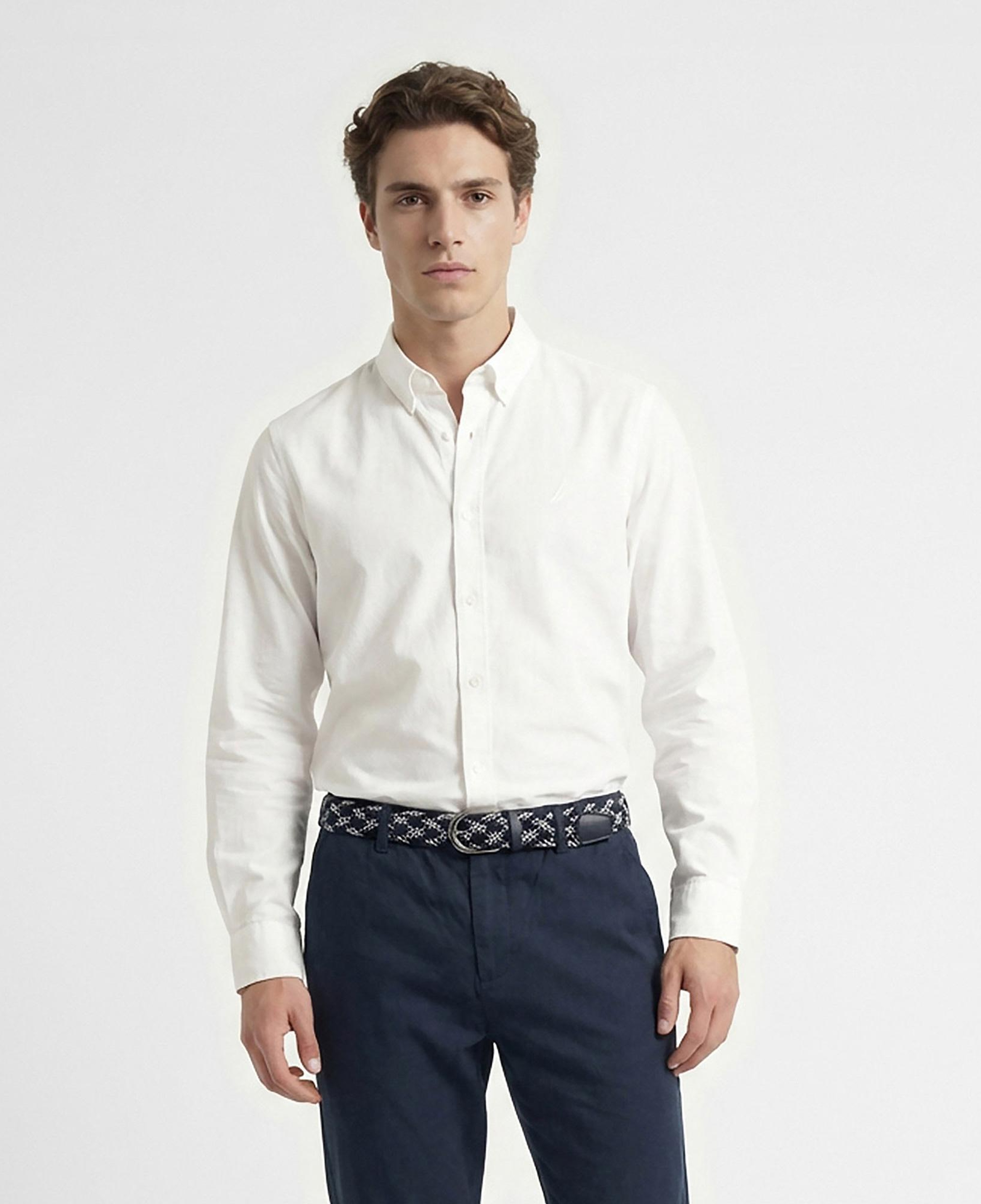 Nautica Erkek Beyaz Regular Fit Gömlek