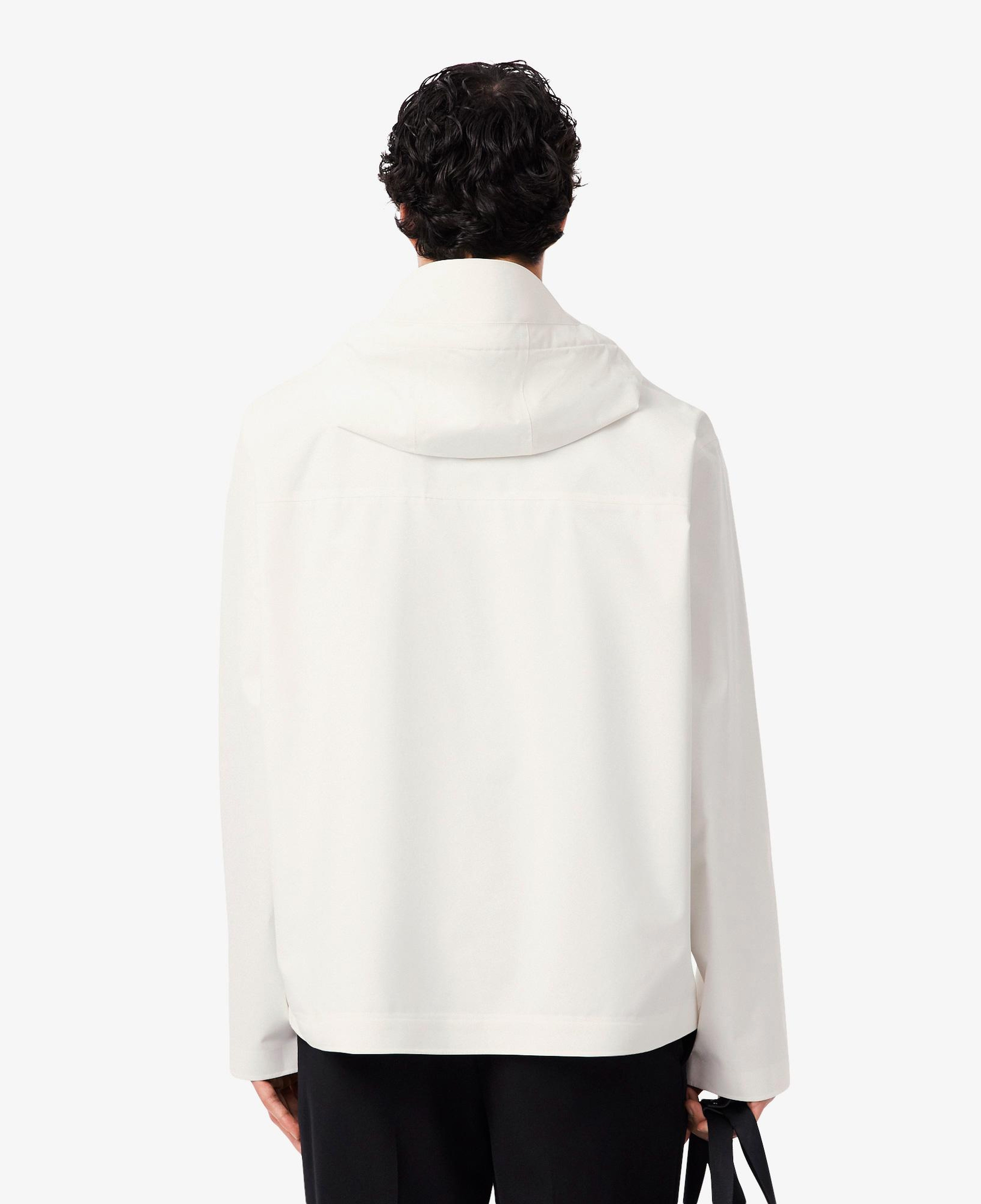 Lacoste Erkek Oversize Fit Kapüşonlu Beyaz Yağmurluk