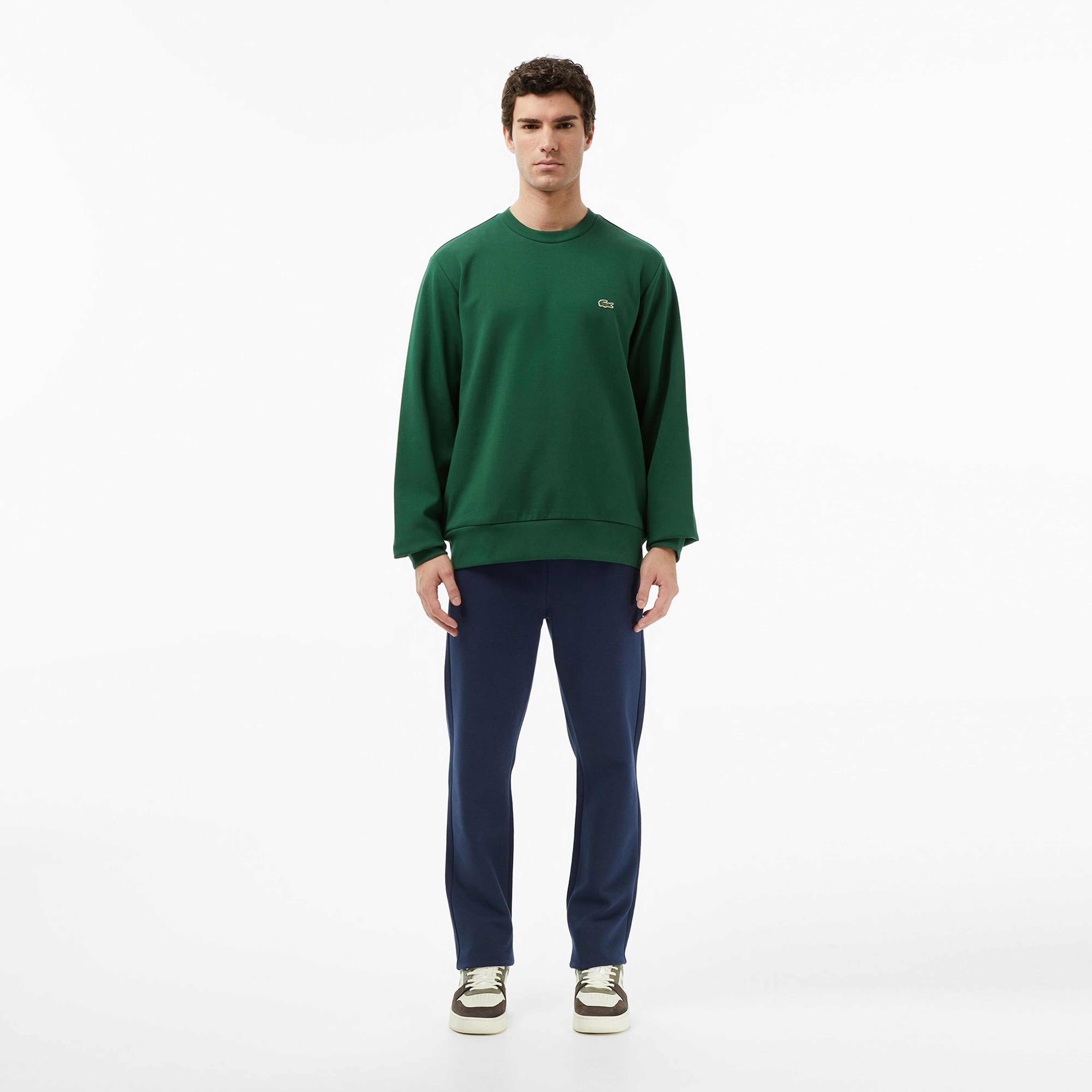 Lacoste Erkek Classic Fit Bisiklet Yaka Yeşil Sweatshirt
