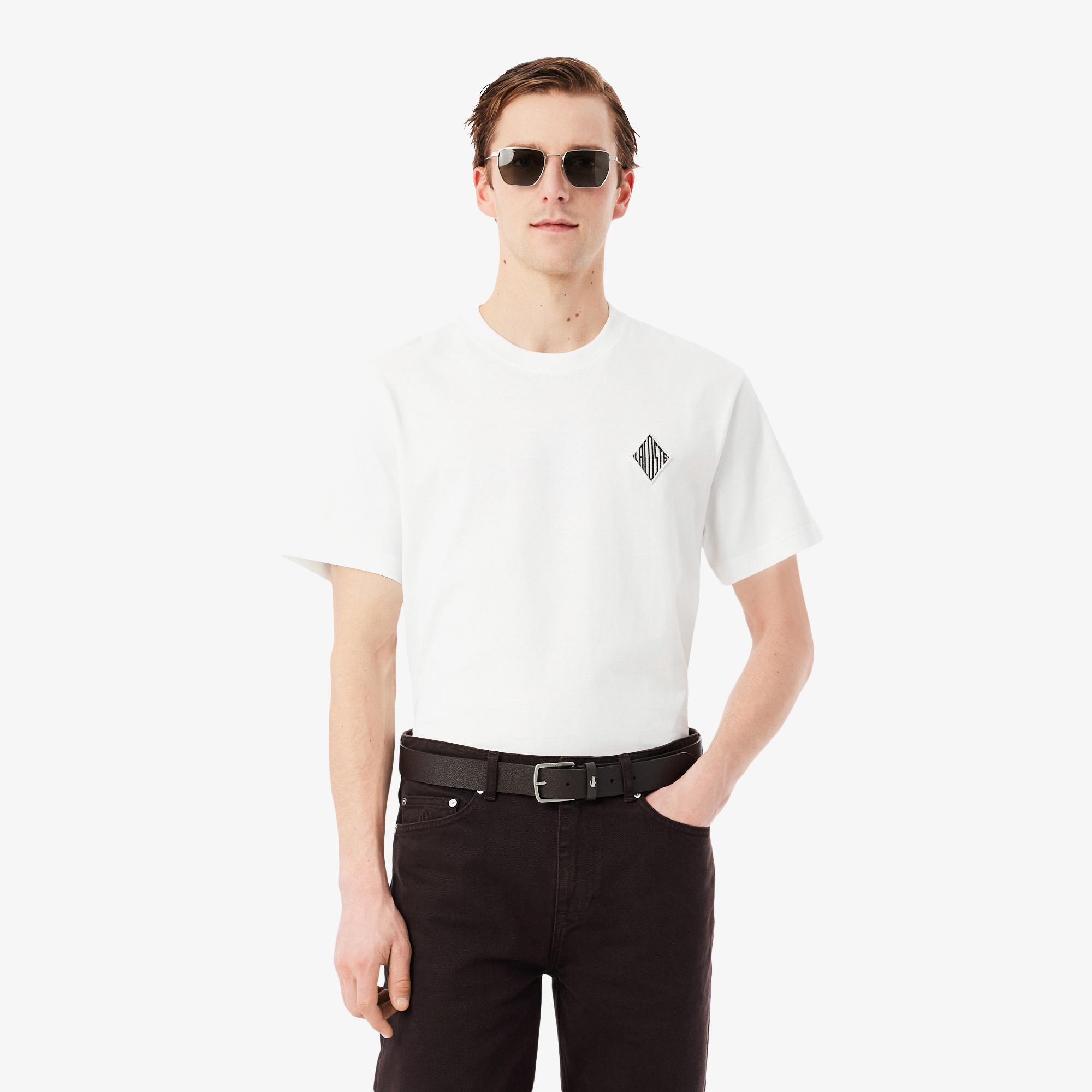 Lacoste Erkek Classic Fit Bisiklet Yaka Beyaz T-Shirt