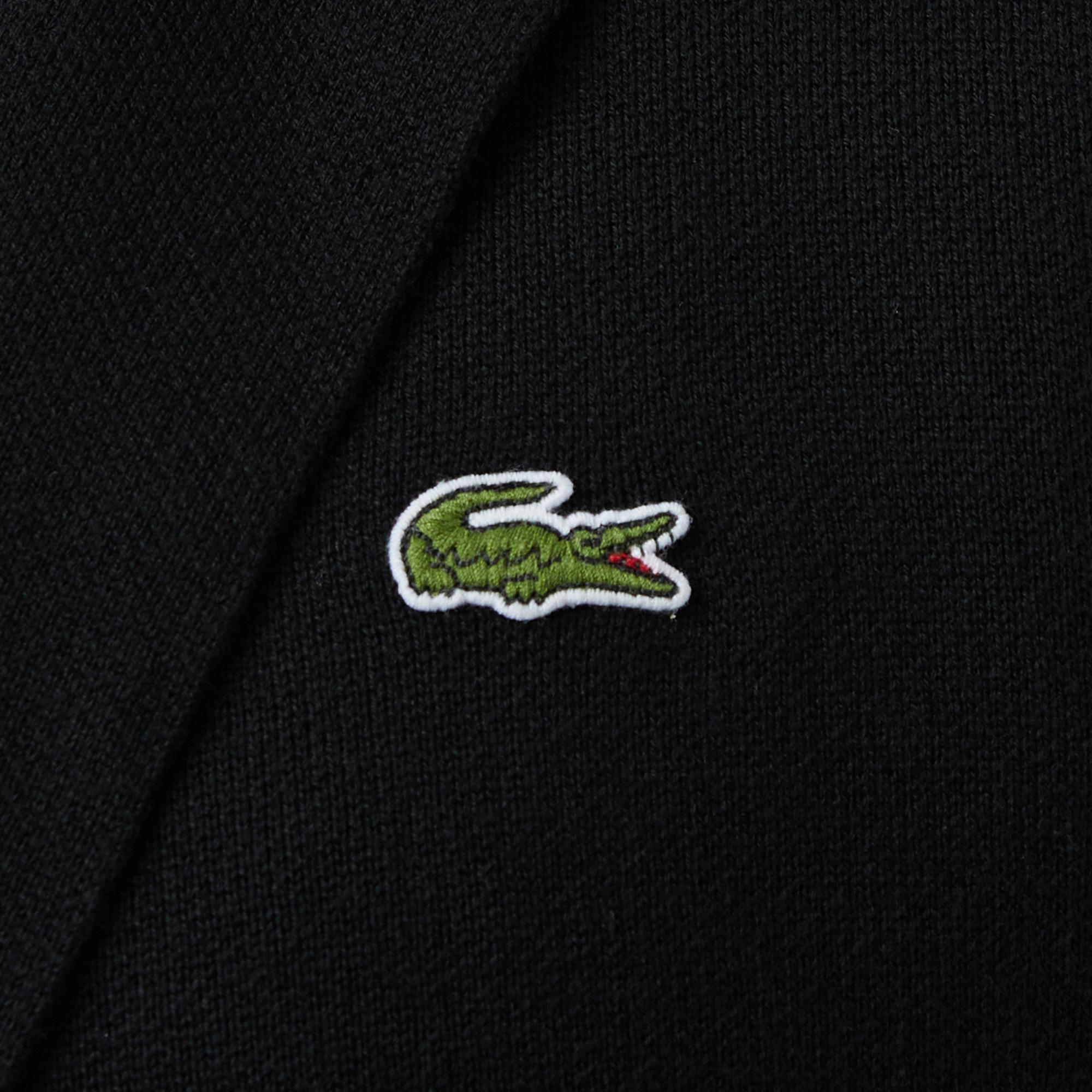 Lacoste Erkek Classic Fit V Yaka Siyah Hırka
