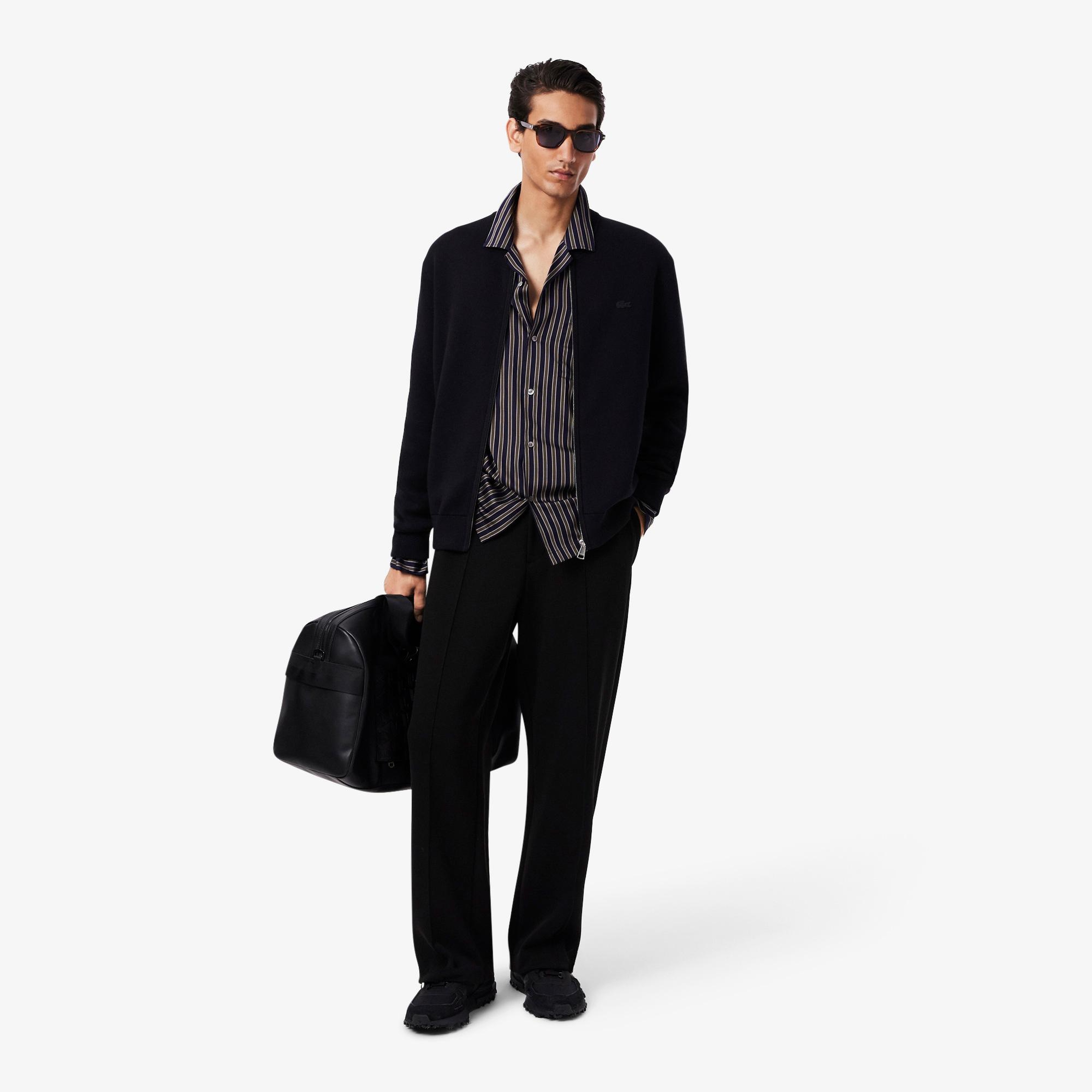 Lacoste Erkek Classic Fit Fermuarlı Siyah Hırka