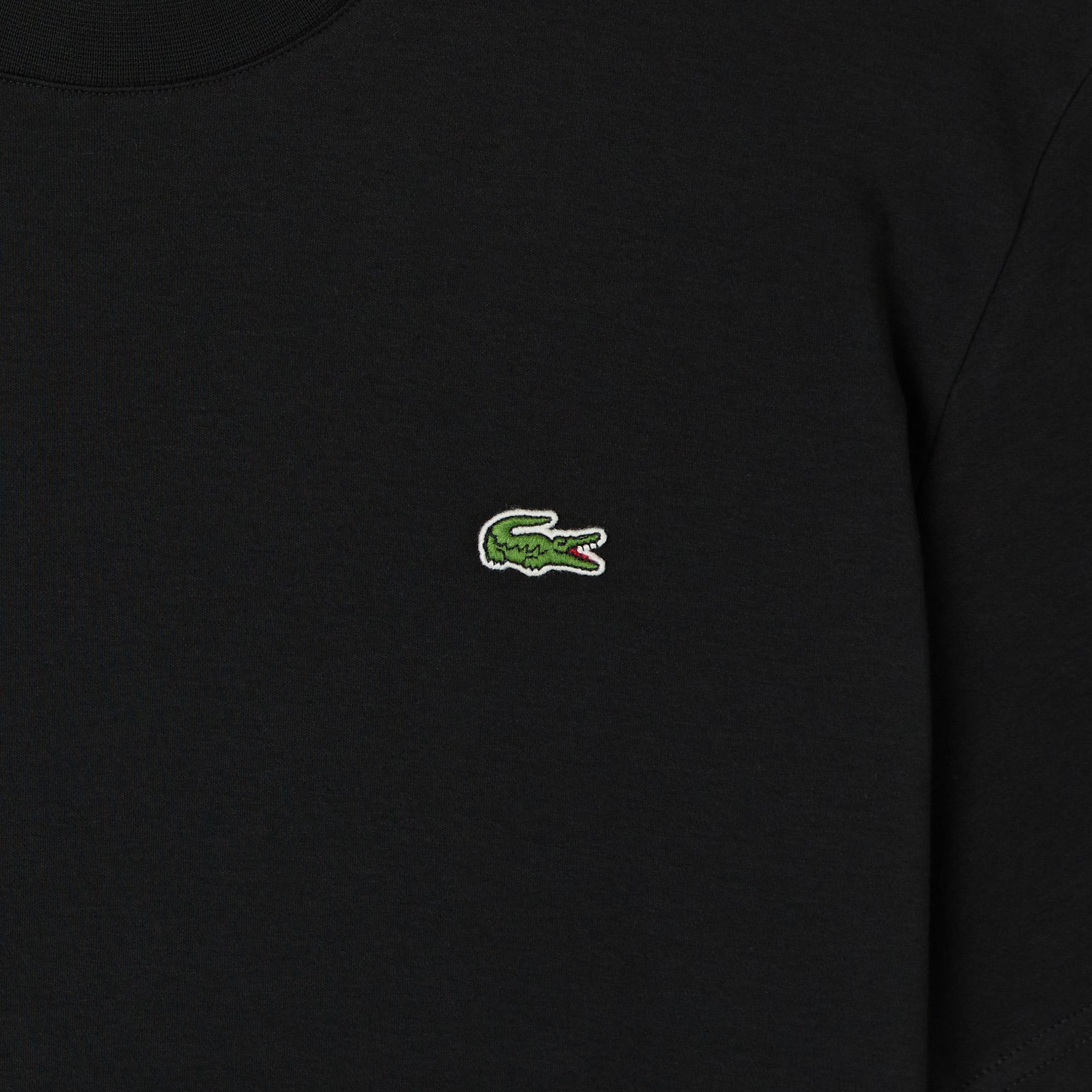 Lacoste Unisex Relaxed Fit Bisiklet Yaka Organik Pamuk Siyah T-Shirt