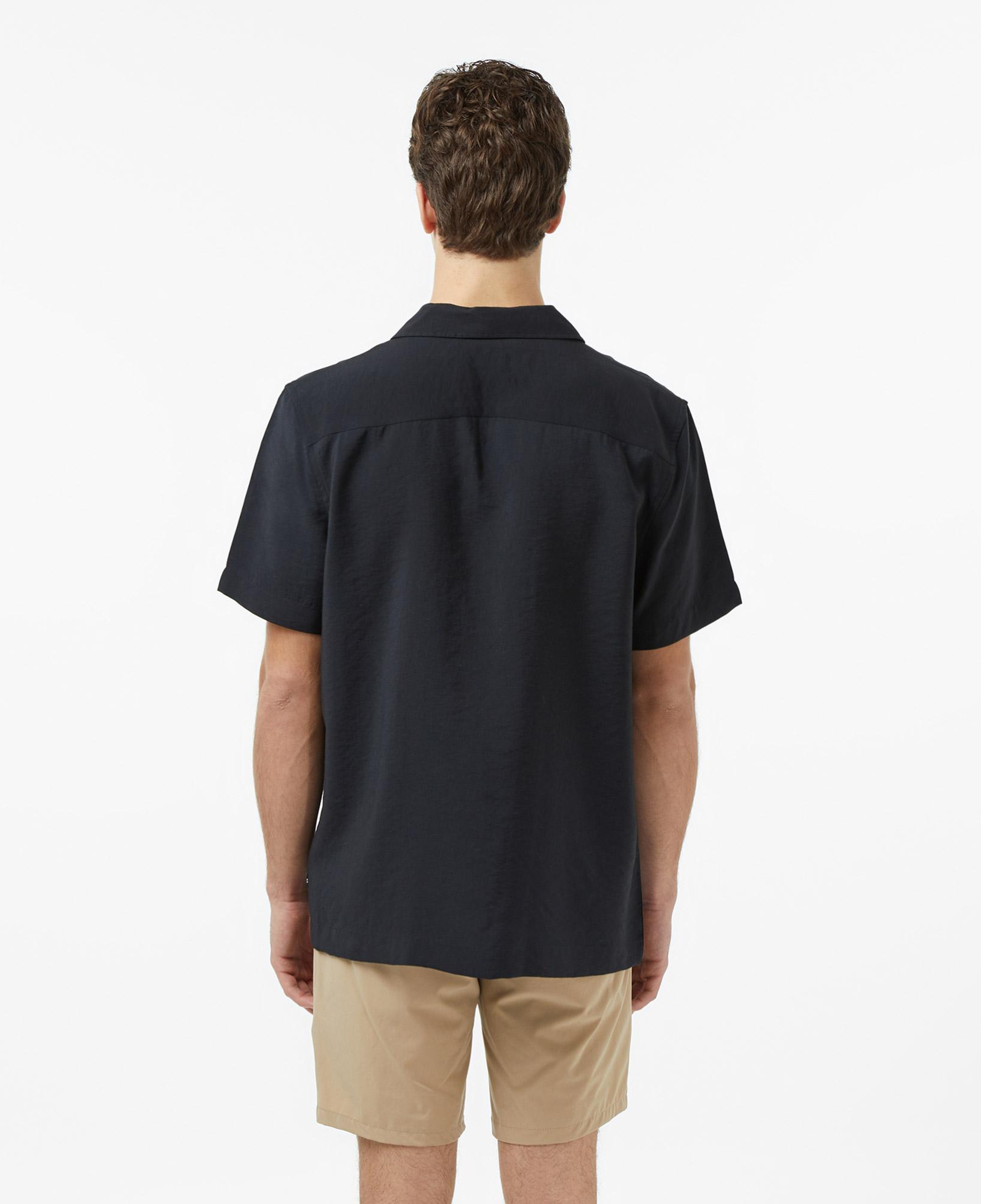 Nautica Erkek Siyah Regular Fit Kısa Kollu Gömlek