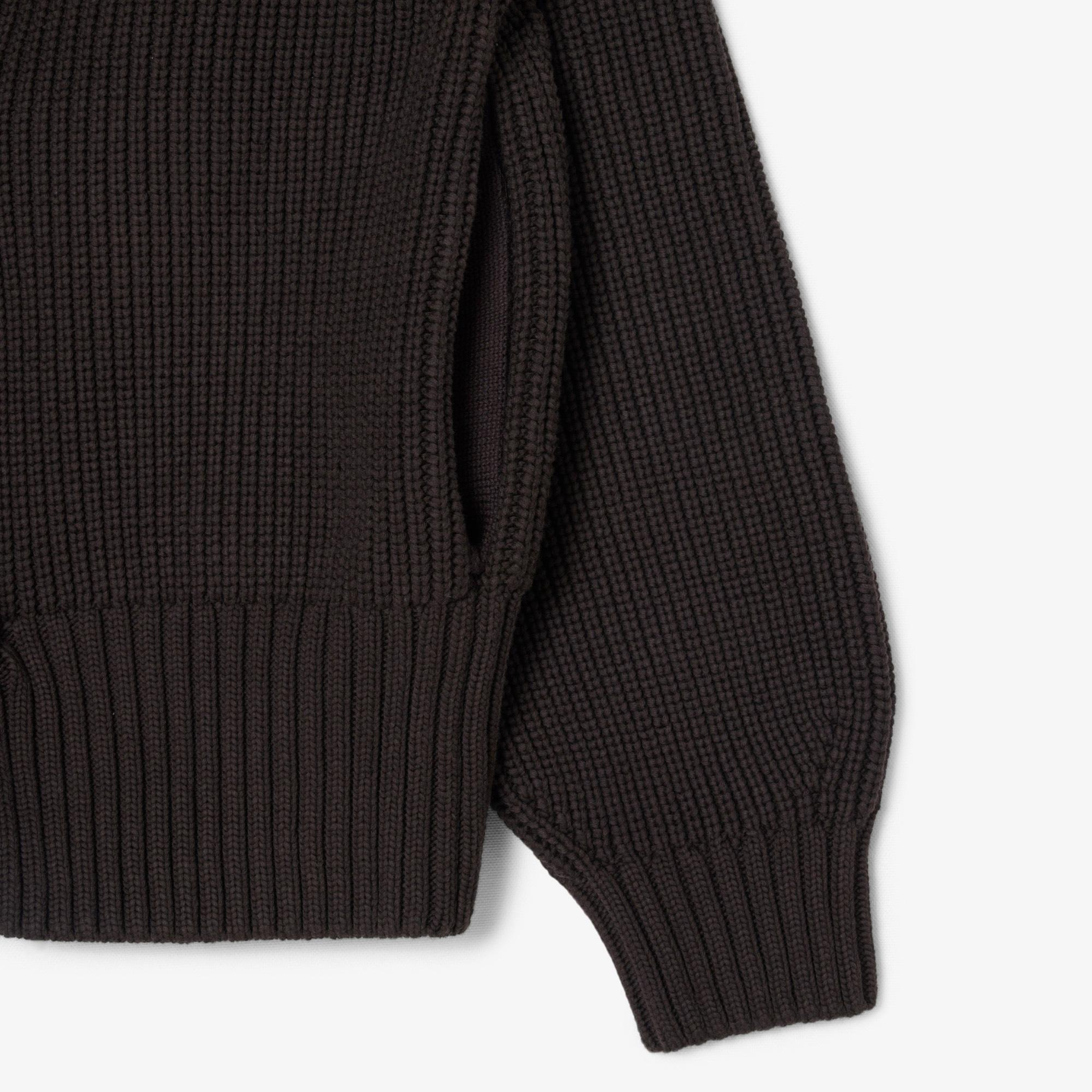 Lacoste Kadın Loose Fit Fermuarlı Kahverengi Hırka