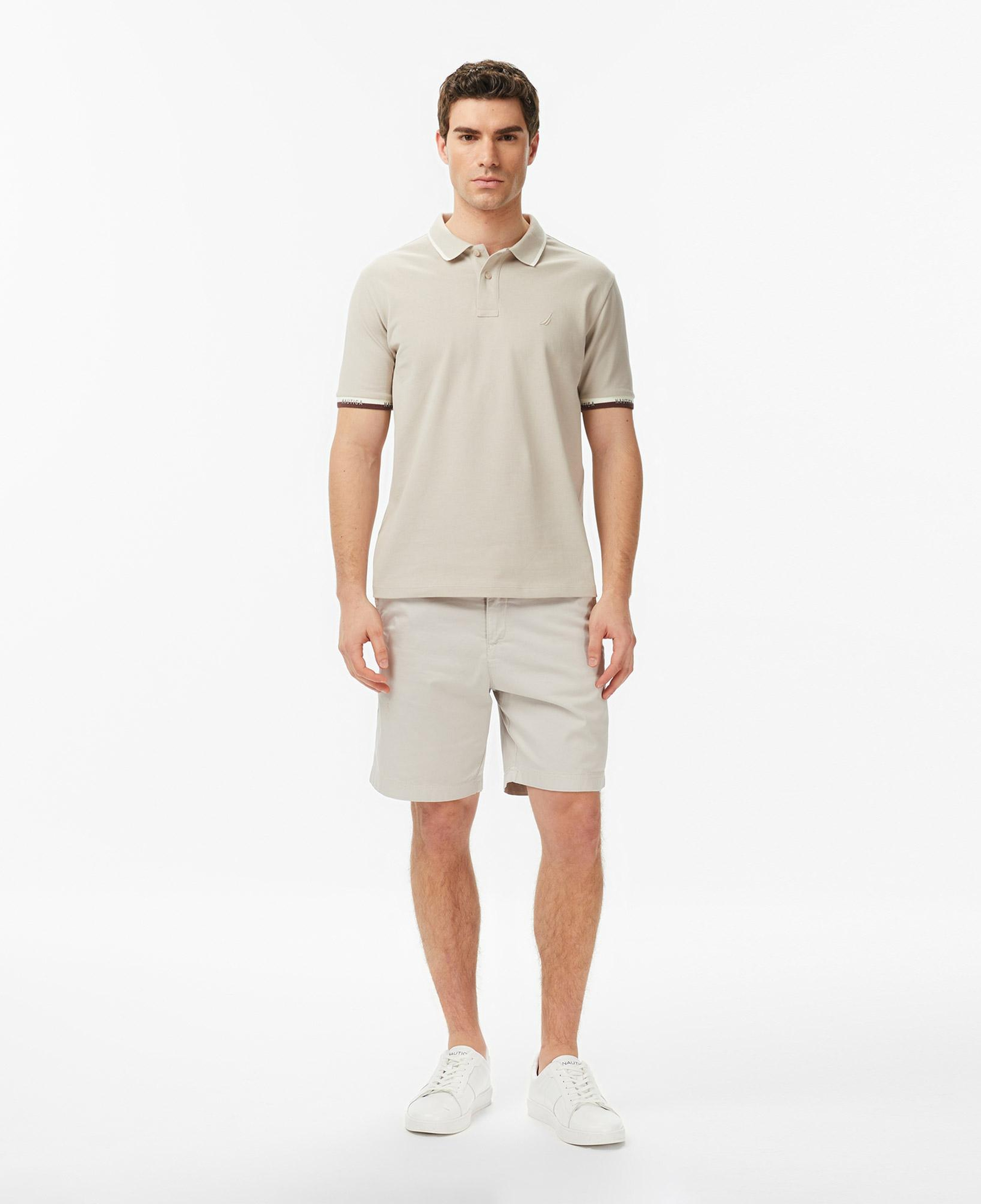 Nautica Erkek Bej Regular Fit Polo Yaka T-Shirt