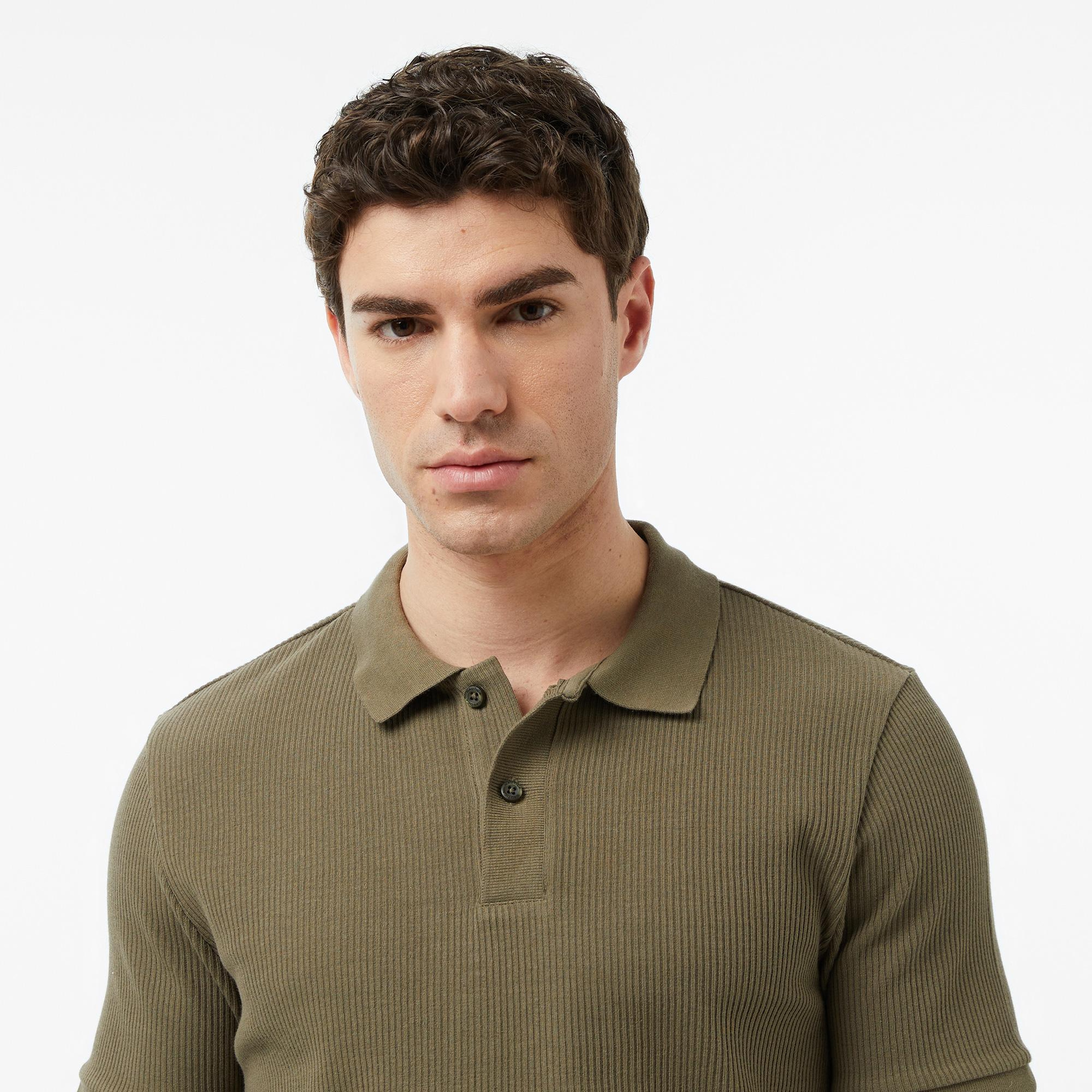 Nautica Erkek Yeşil Slim Fit Polo Yaka T-Shirt