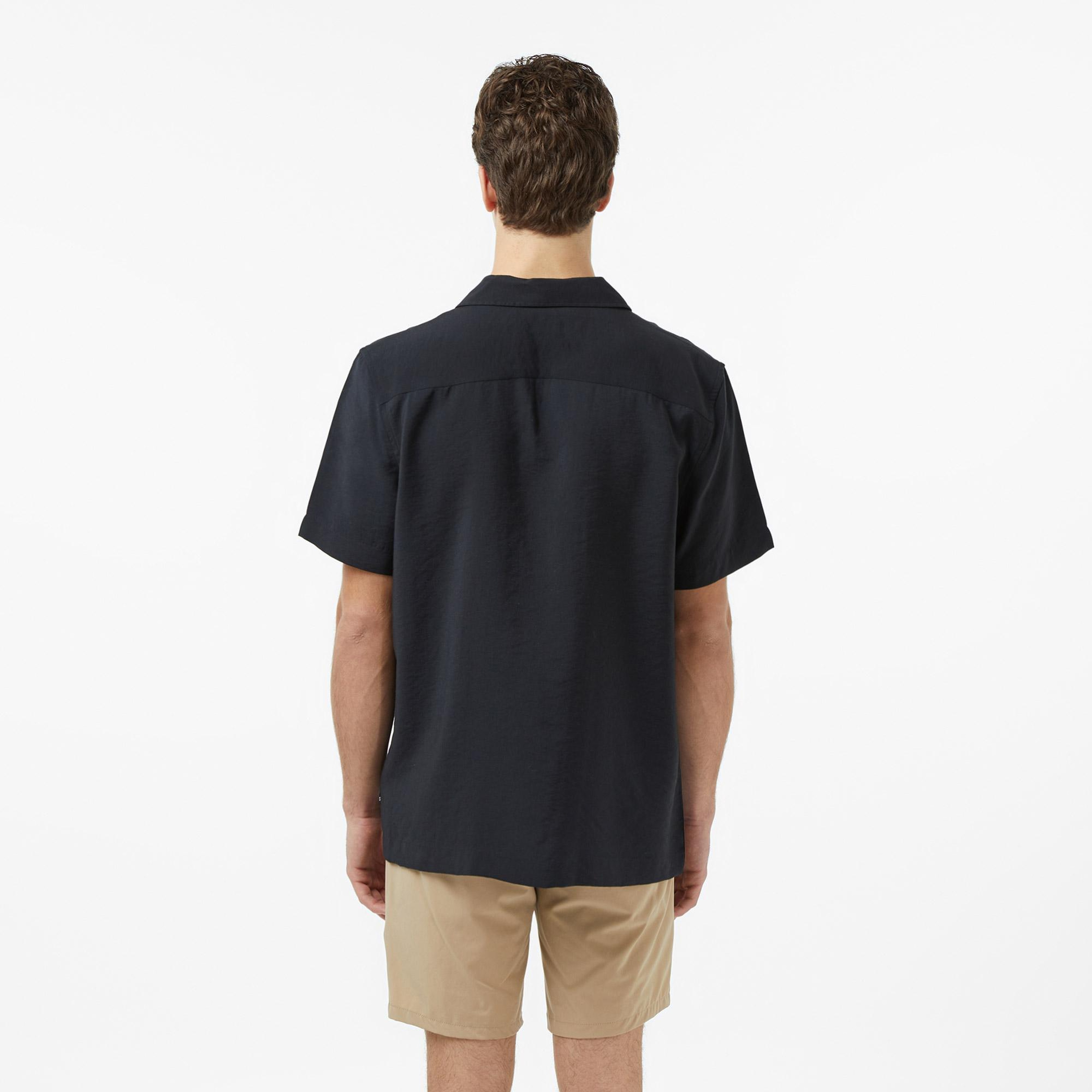 Nautica Erkek Siyah Regular Fit Kısa Kollu Gömlek