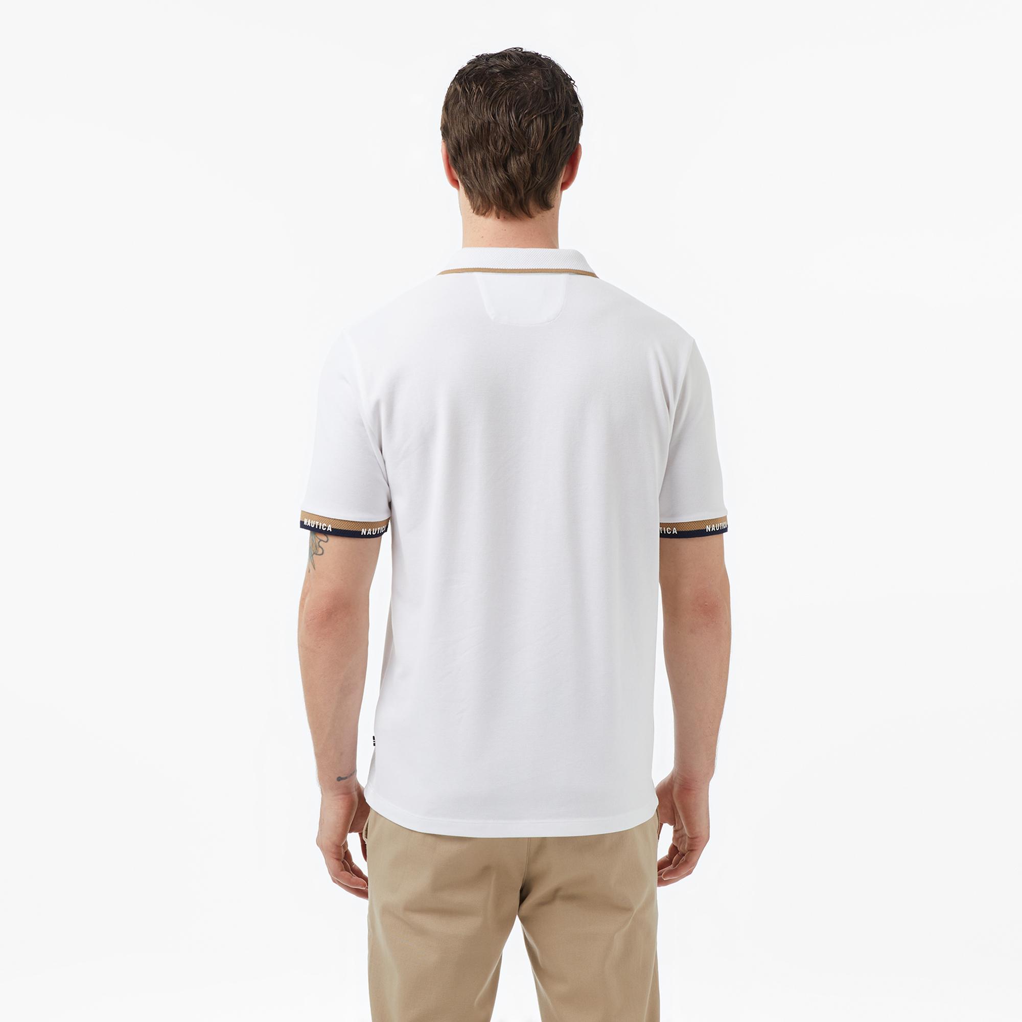 Nautica Erkek Beyaz Regular Fit Polo Yaka T-Shirt