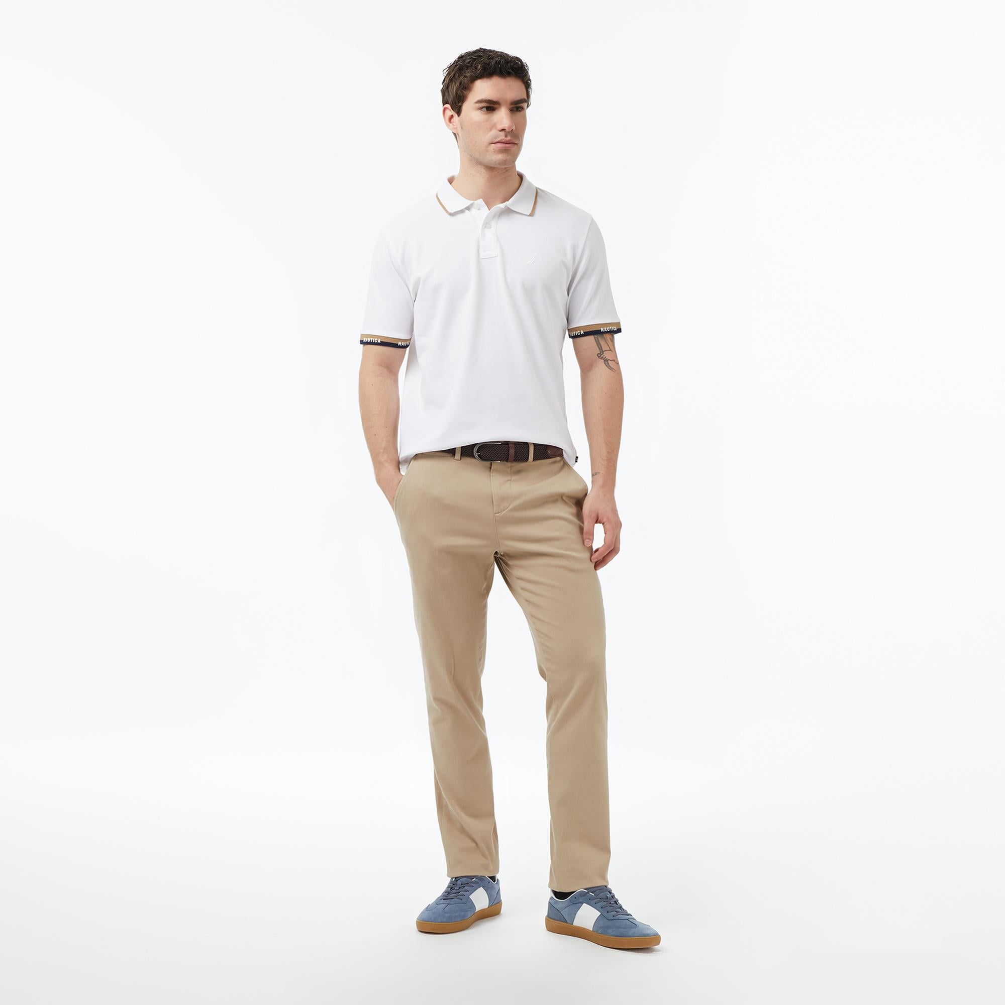 Nautica Erkek Beyaz Regular Fit Polo Yaka T-Shirt