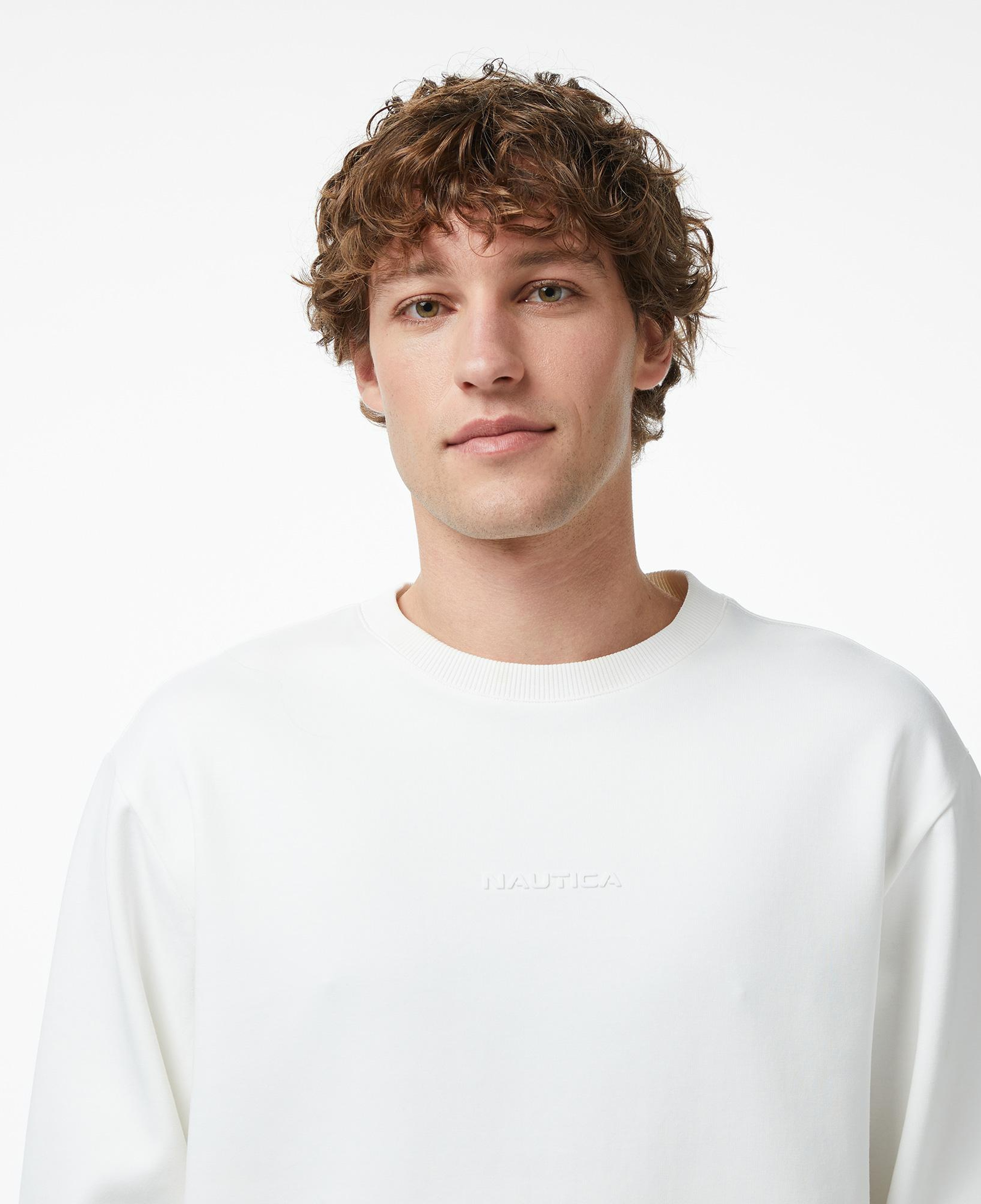 Nautica Erkek Krem Regular Fit Sweatshirt