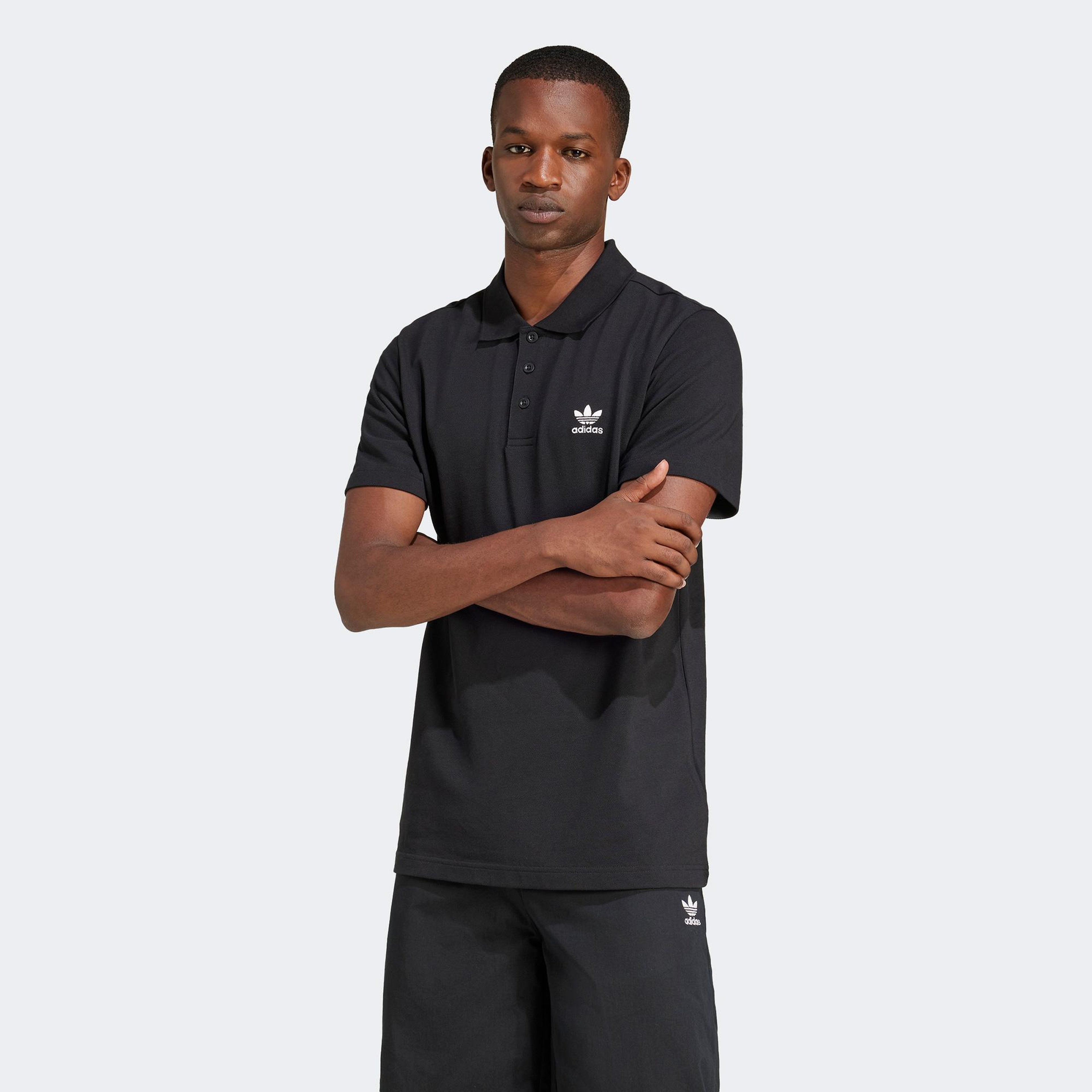 adidas Trefoil Essentials Erkek Siyah Polo