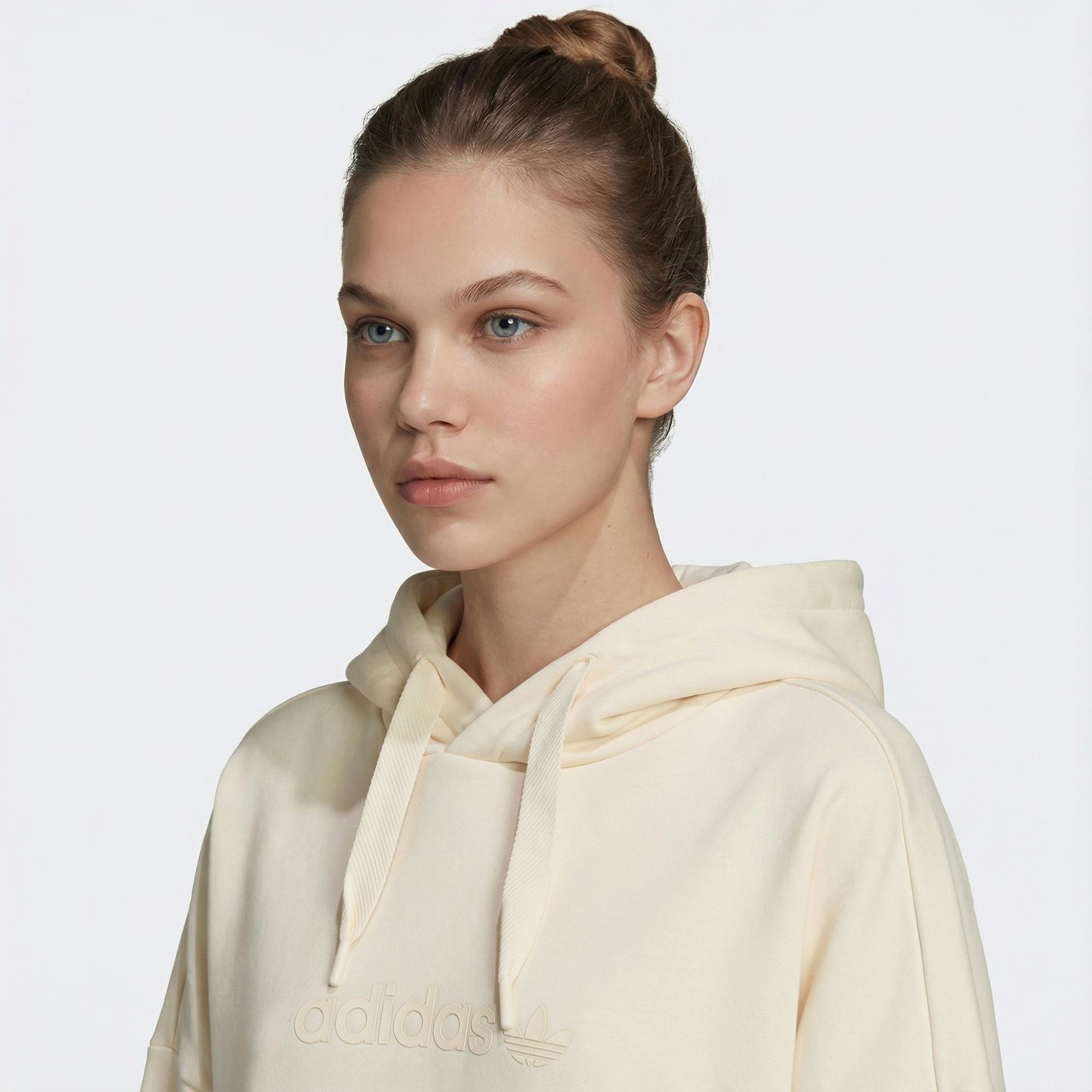 adidas Essentials Lin Kadın Krem Hoodie