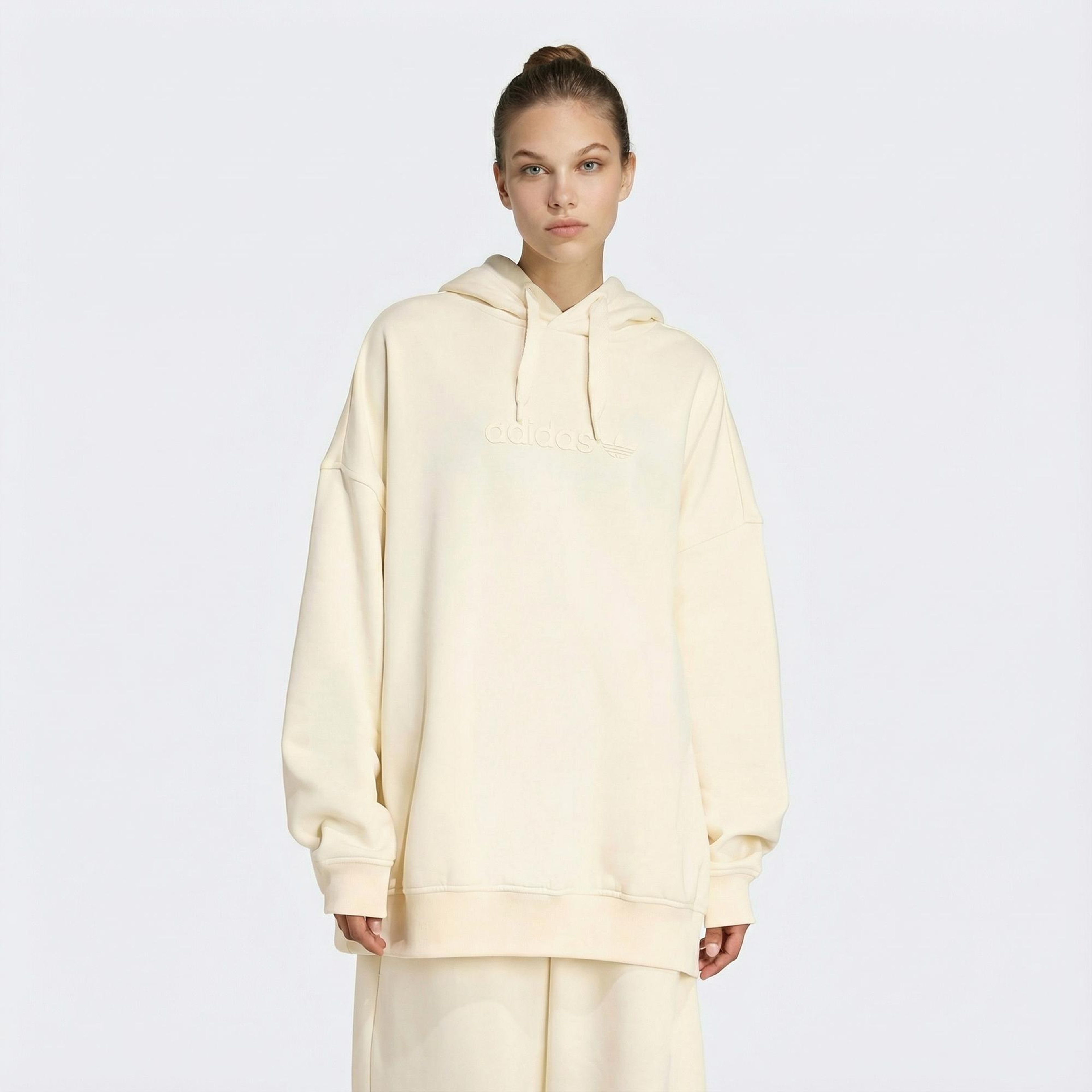 adidas Essentials Lin Kadın Krem Hoodie