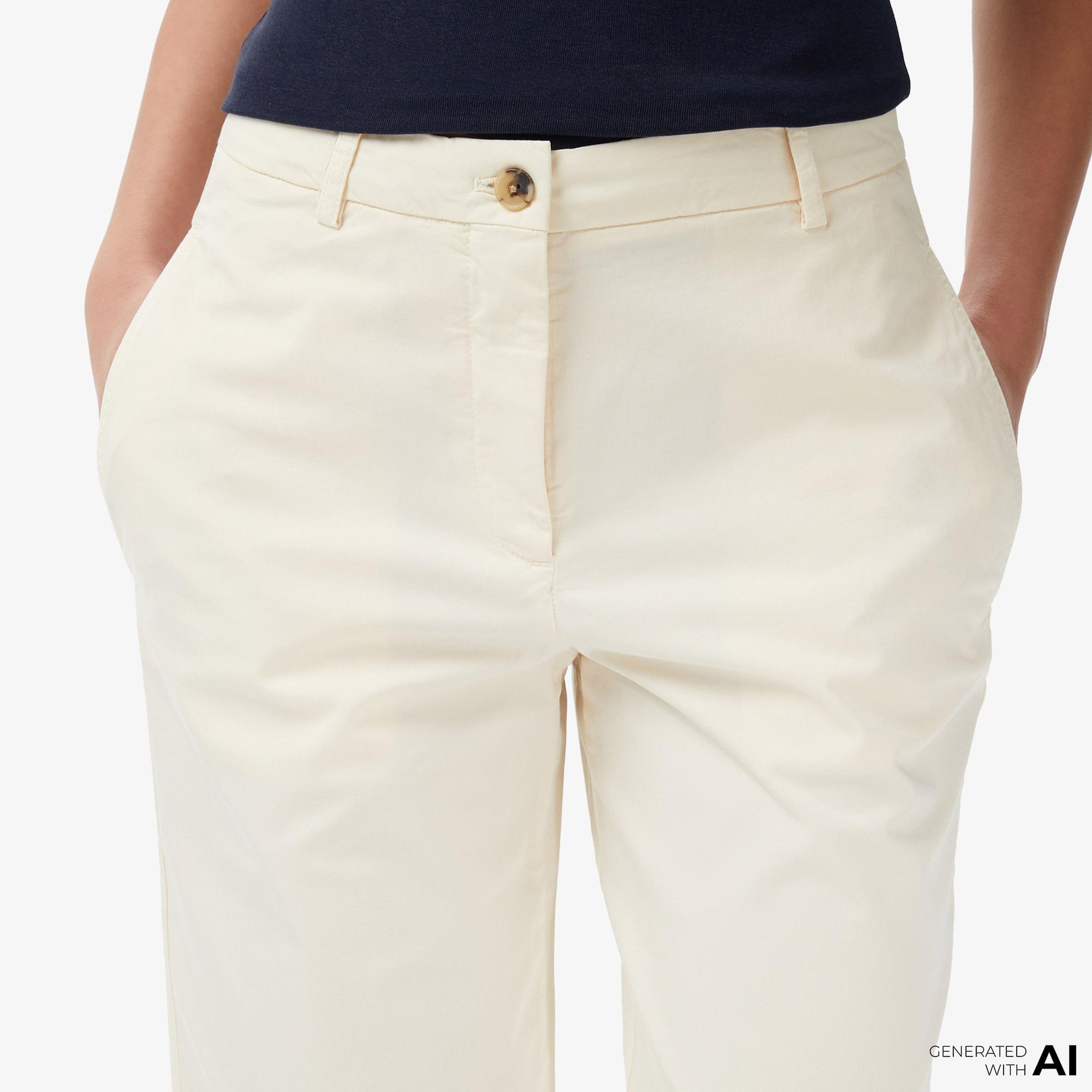 Tommy Hilfiger Cotton Gmd Kadın Bej Pantolon