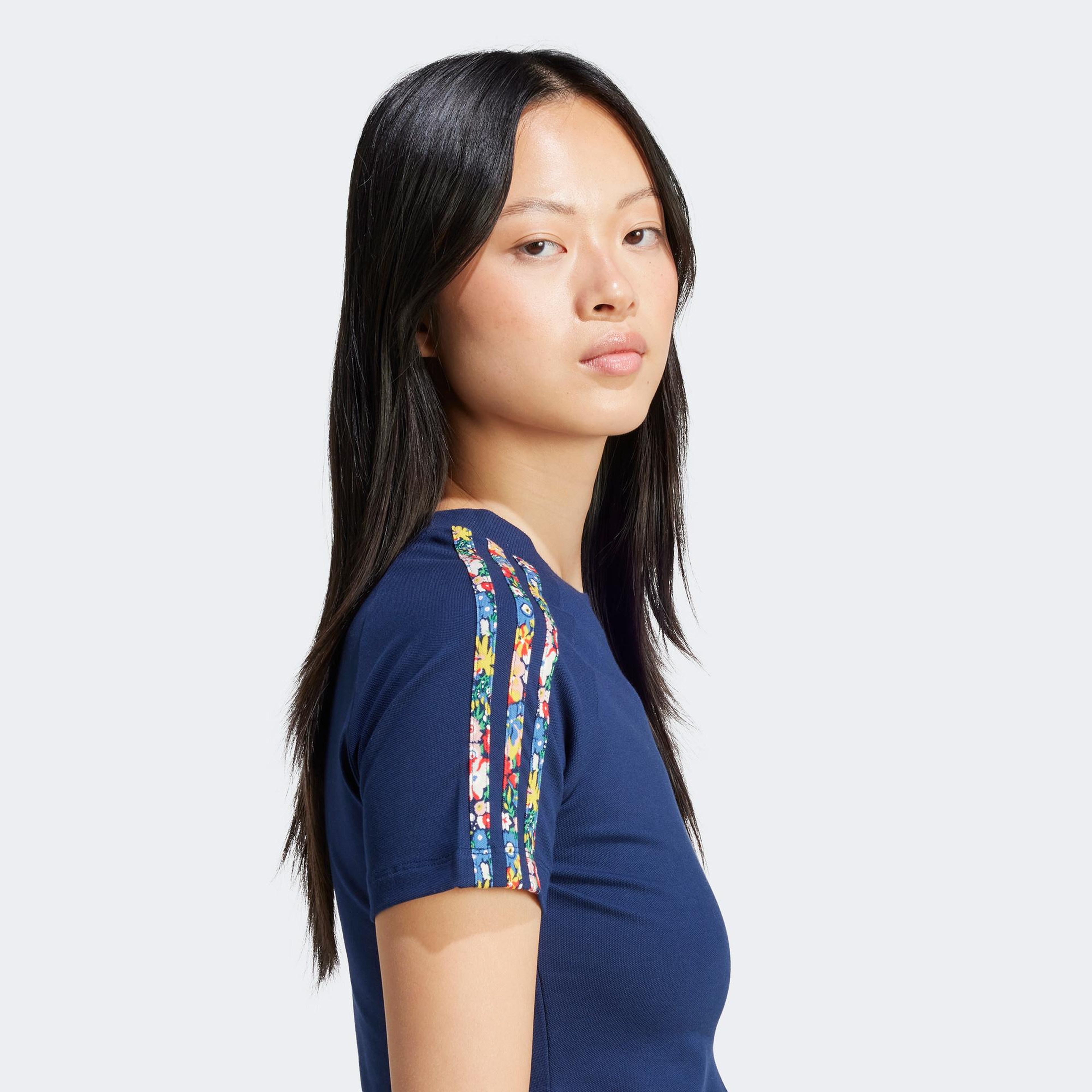 adidas Originals x Liberty London Kadın Lacivert T-Shirt