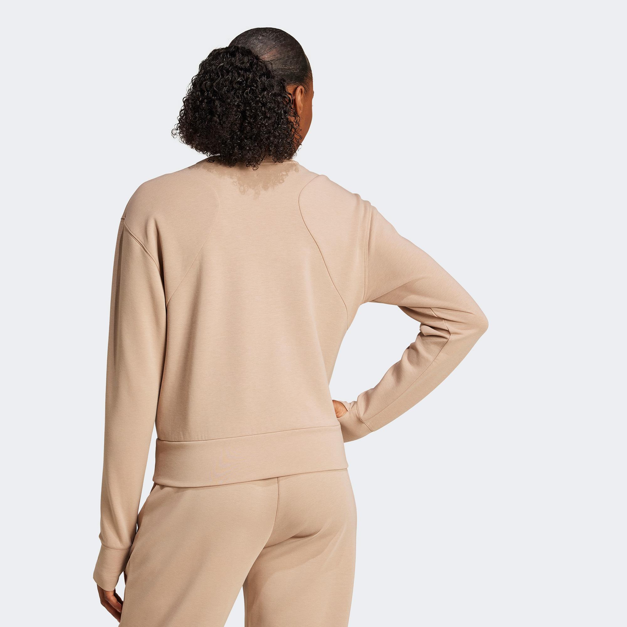 adidas Training Warm-Up Kadın Bej Sweatshirt