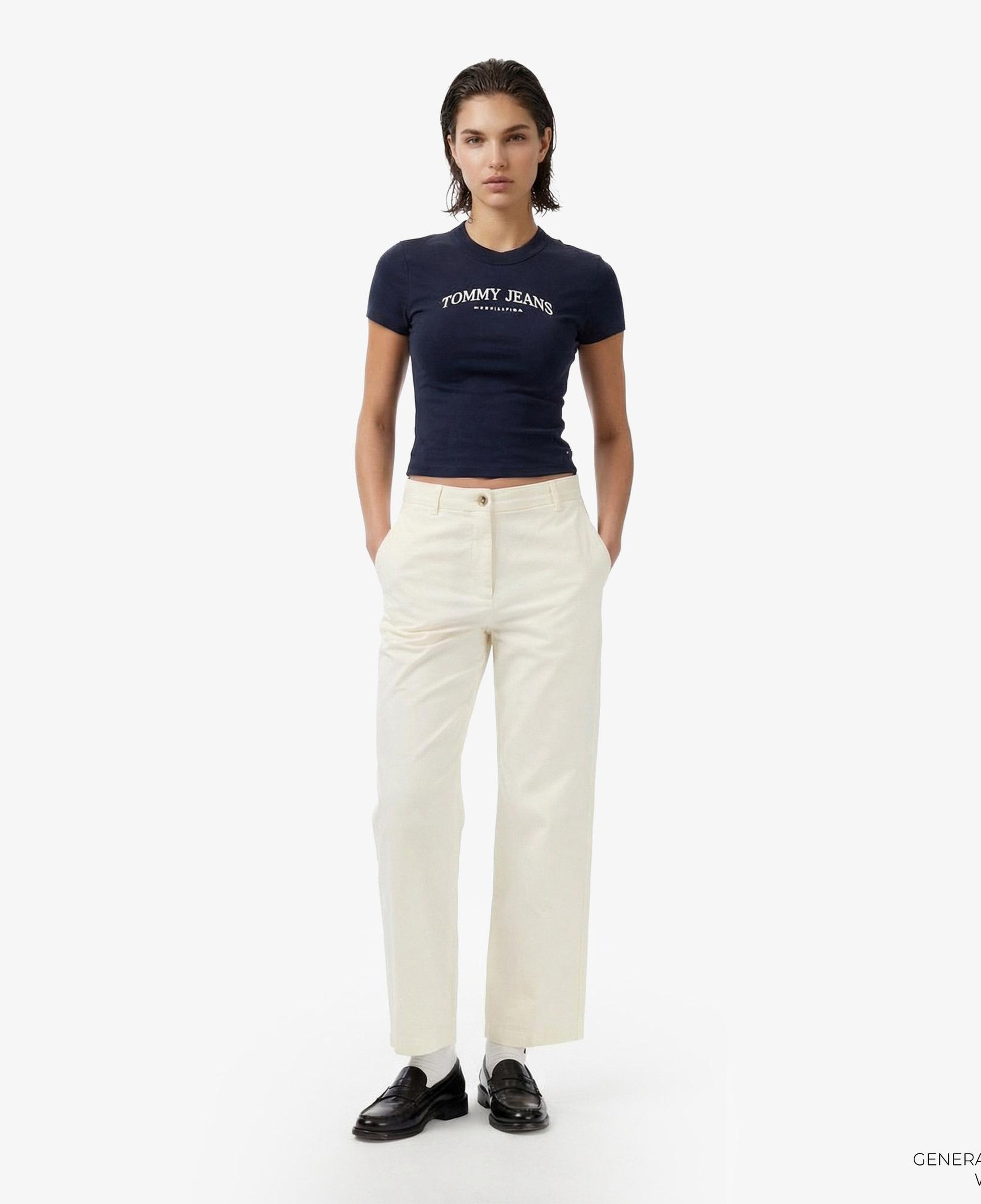 Tommy Hilfiger Cotton Gmd Kadın Bej Pantolon