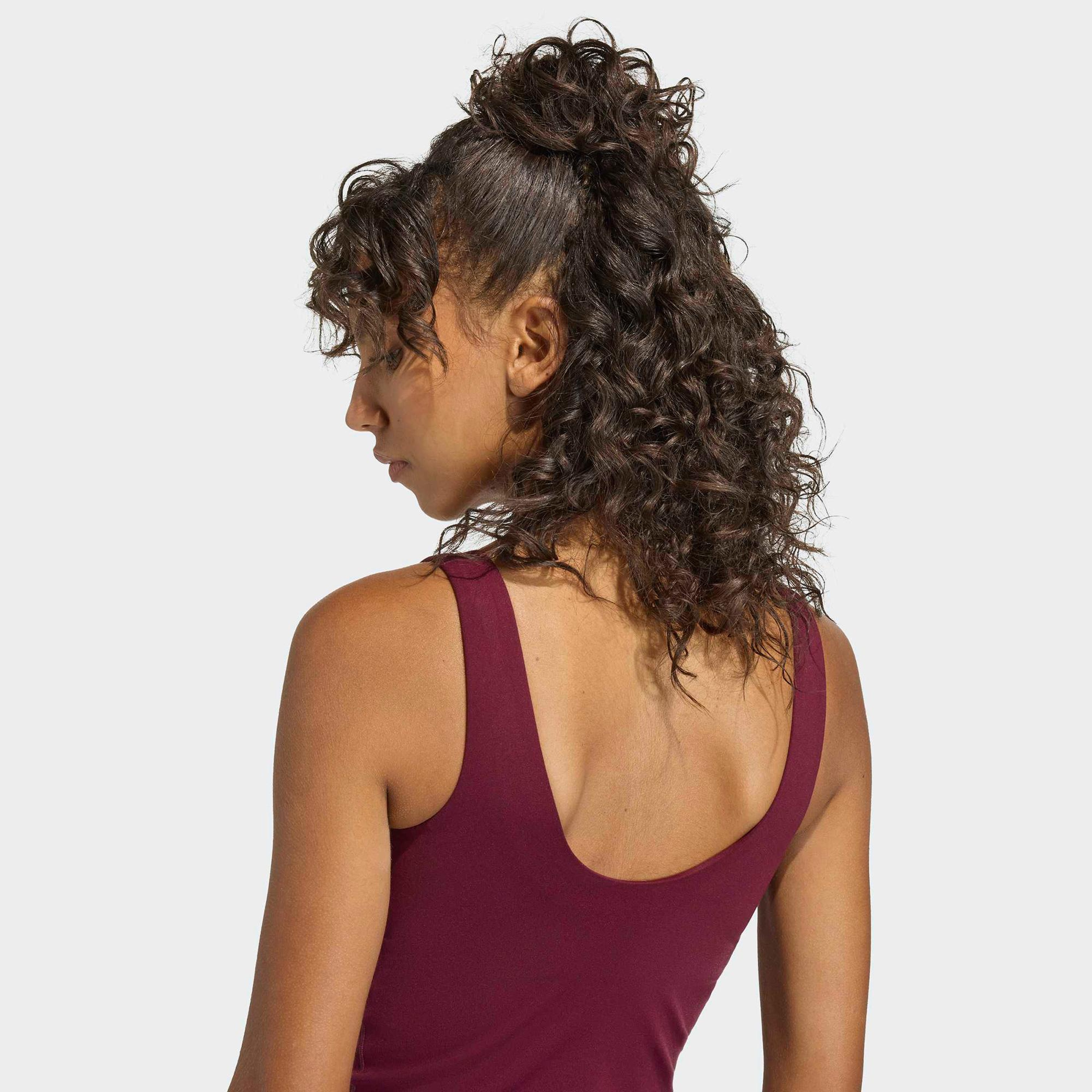 adidas 3-Stripes Studio All Me Kadın Bordo Crop T-Shirt