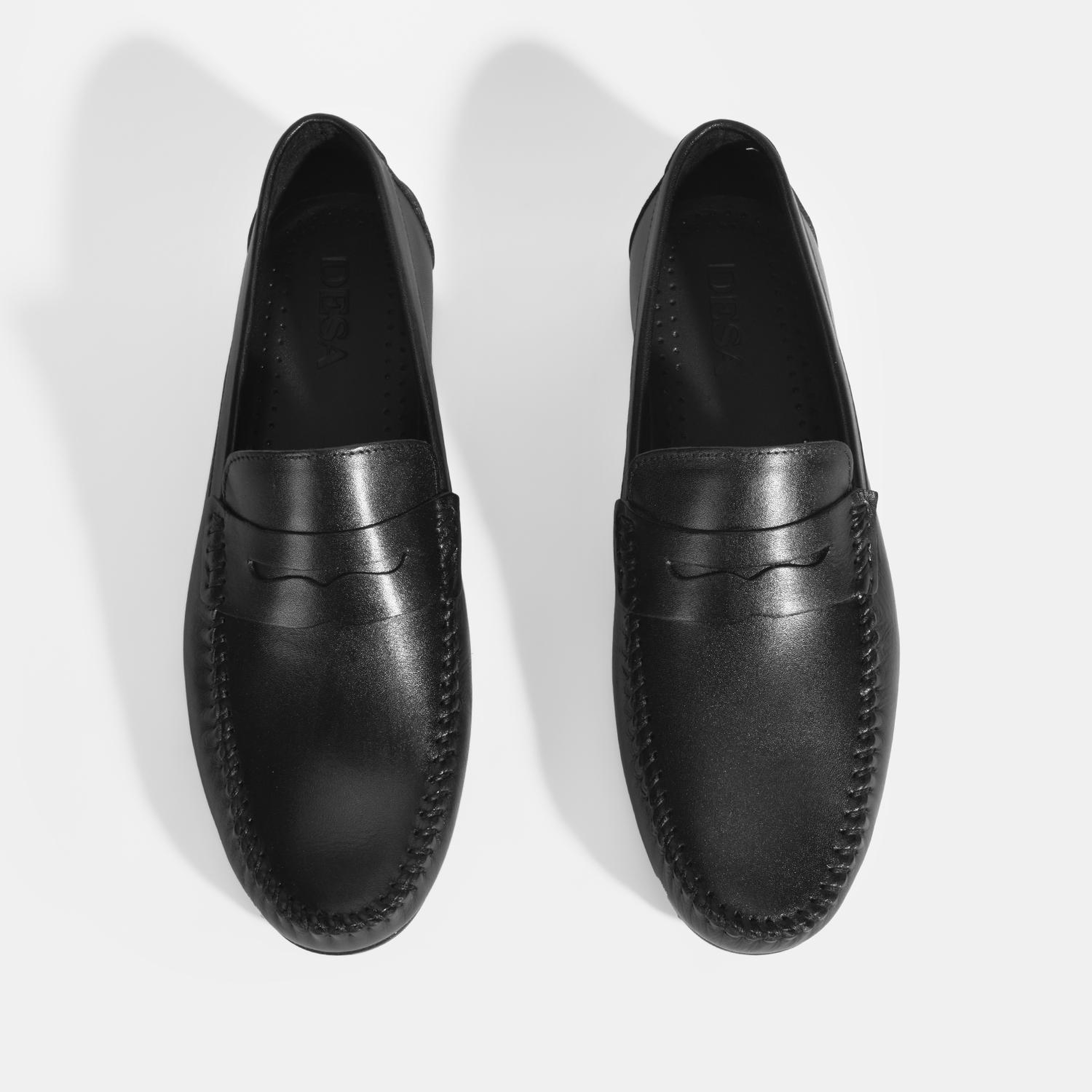 Jovian Siyah Erkek Deri Slip-On Loafer