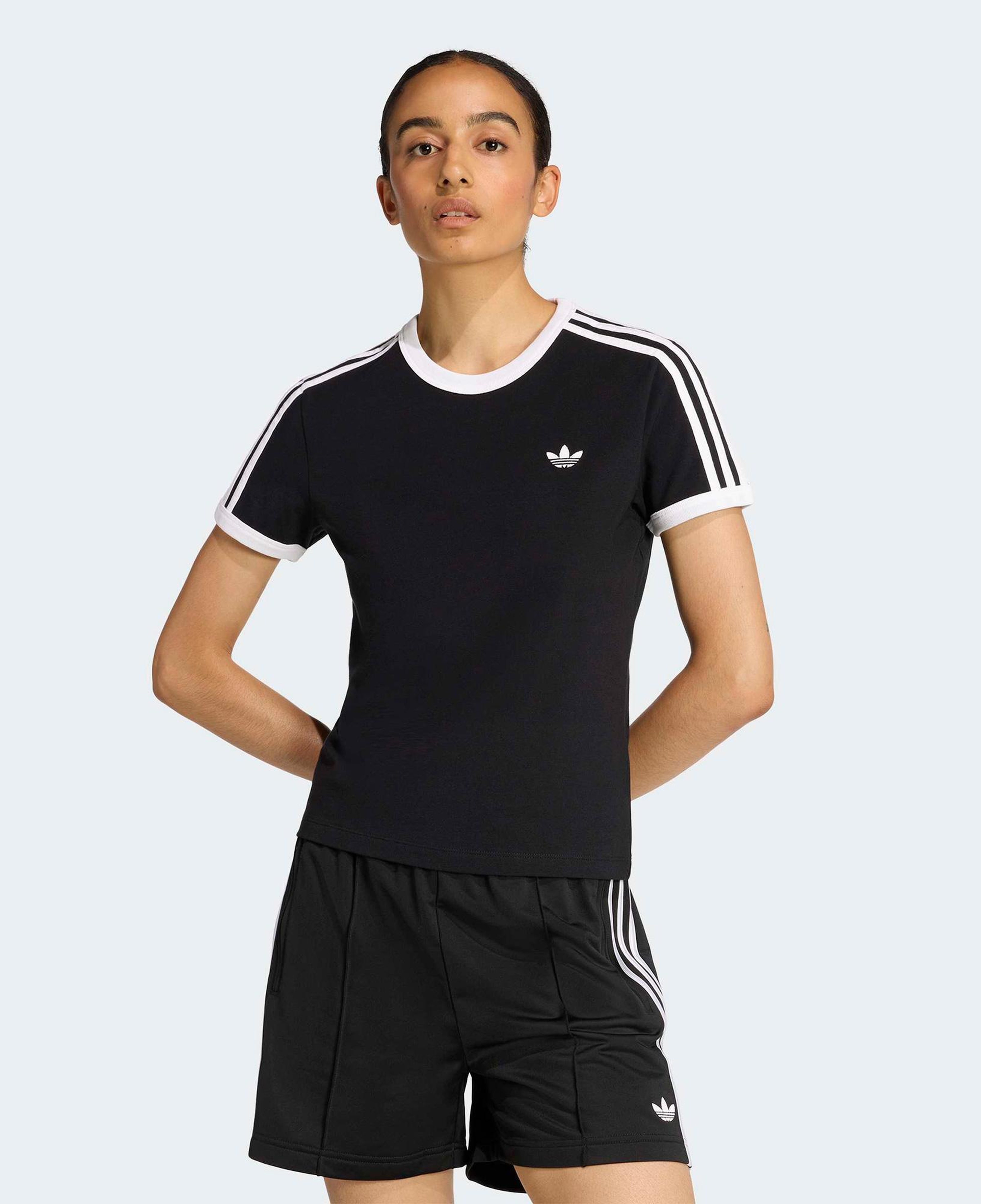 adidas 3-Stripes Kadın Siyah T-Shirt