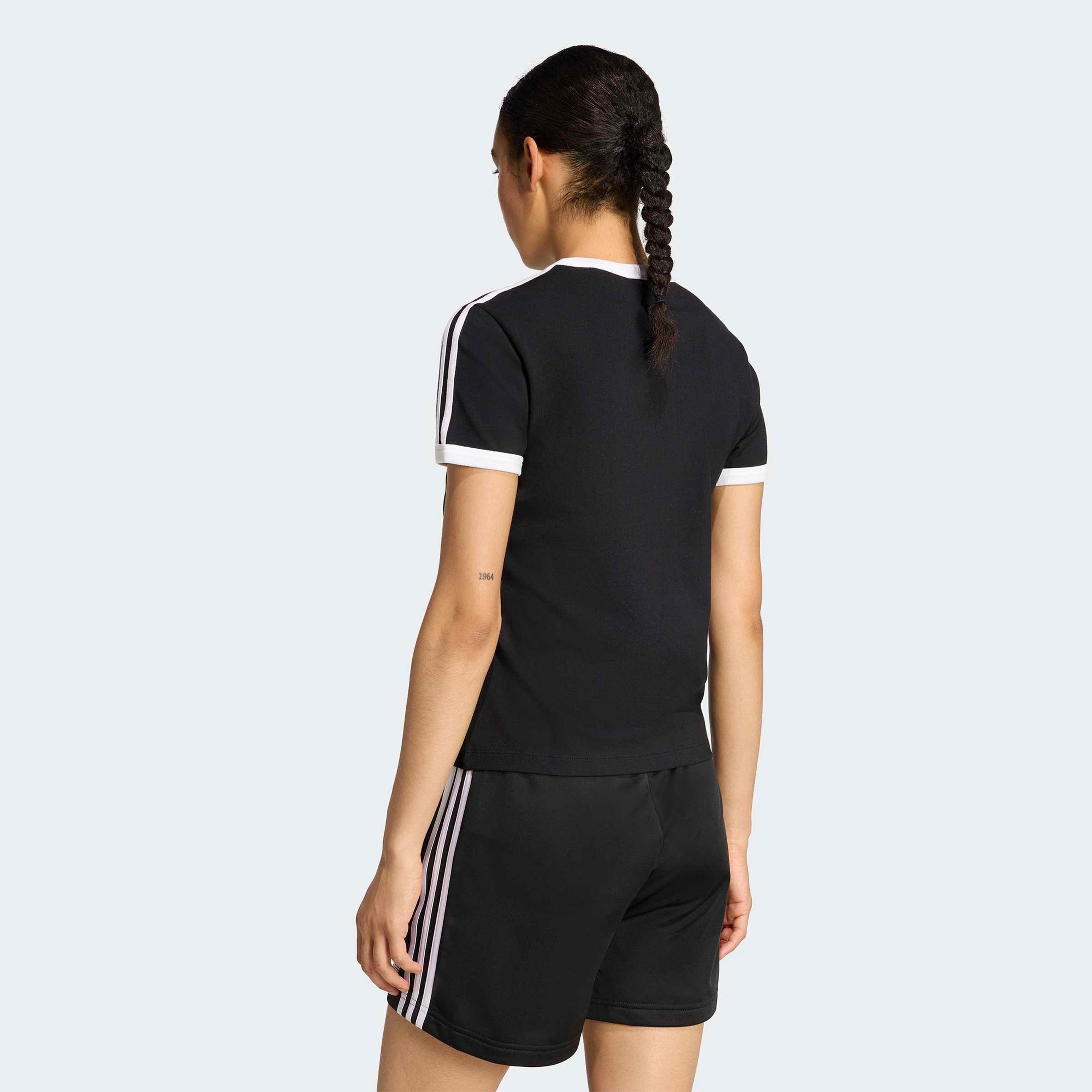 adidas 3-Stripes Kadın Siyah T-Shirt