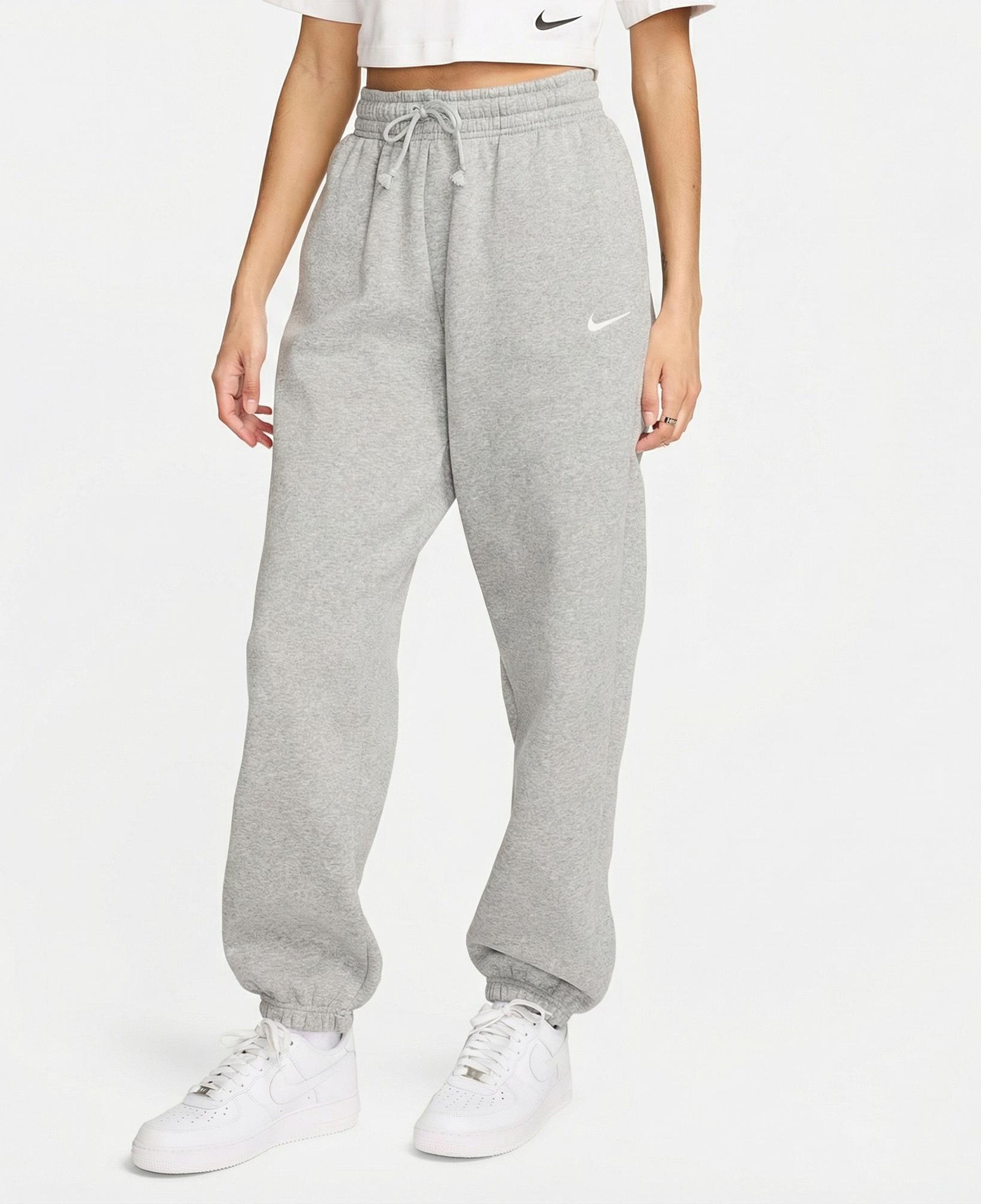 Nike Sportswear Phoenix Fleece High Rise Kadın Gri Eşofman Altı