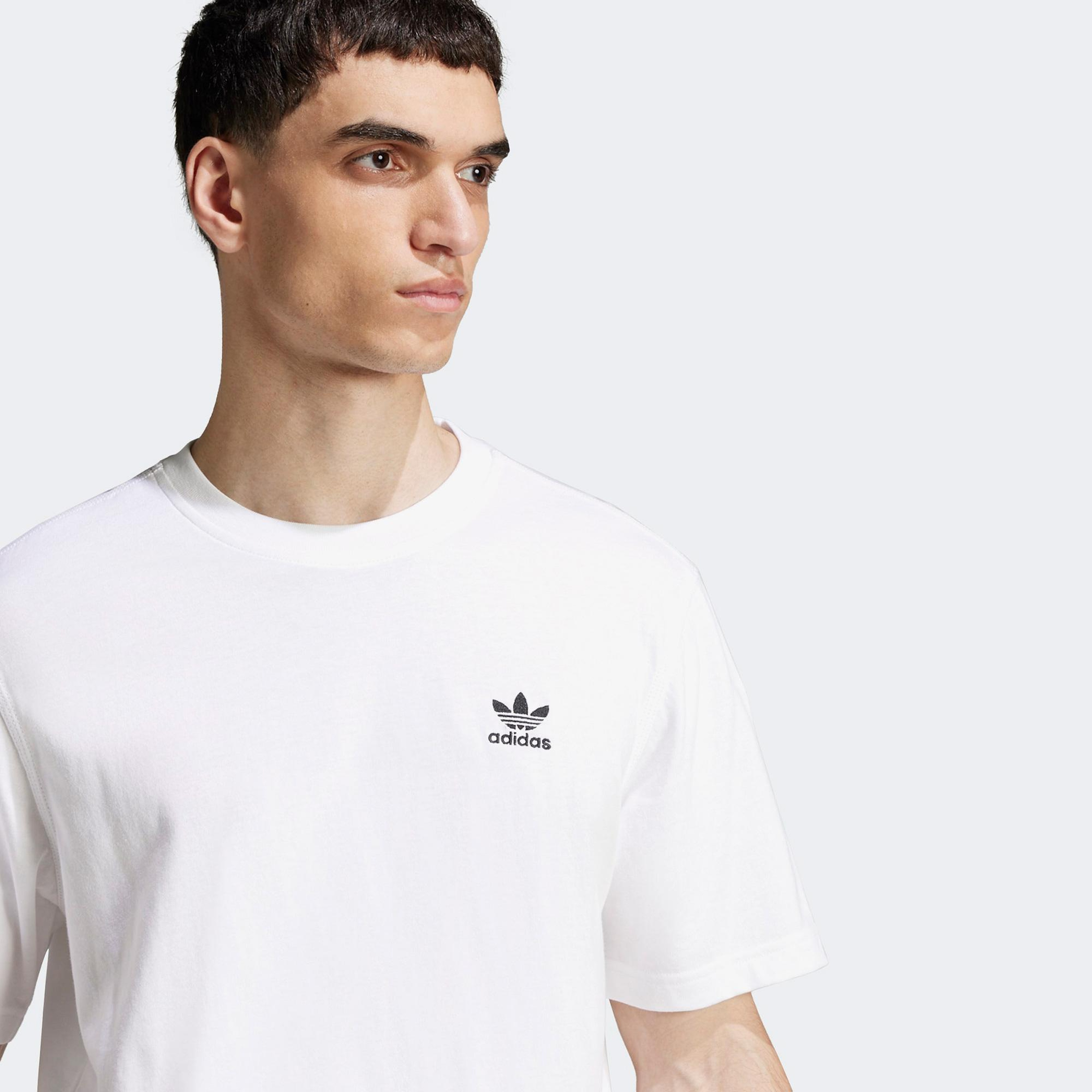 adidas Trefoil Essentials Erkek Beyaz T-Shirt