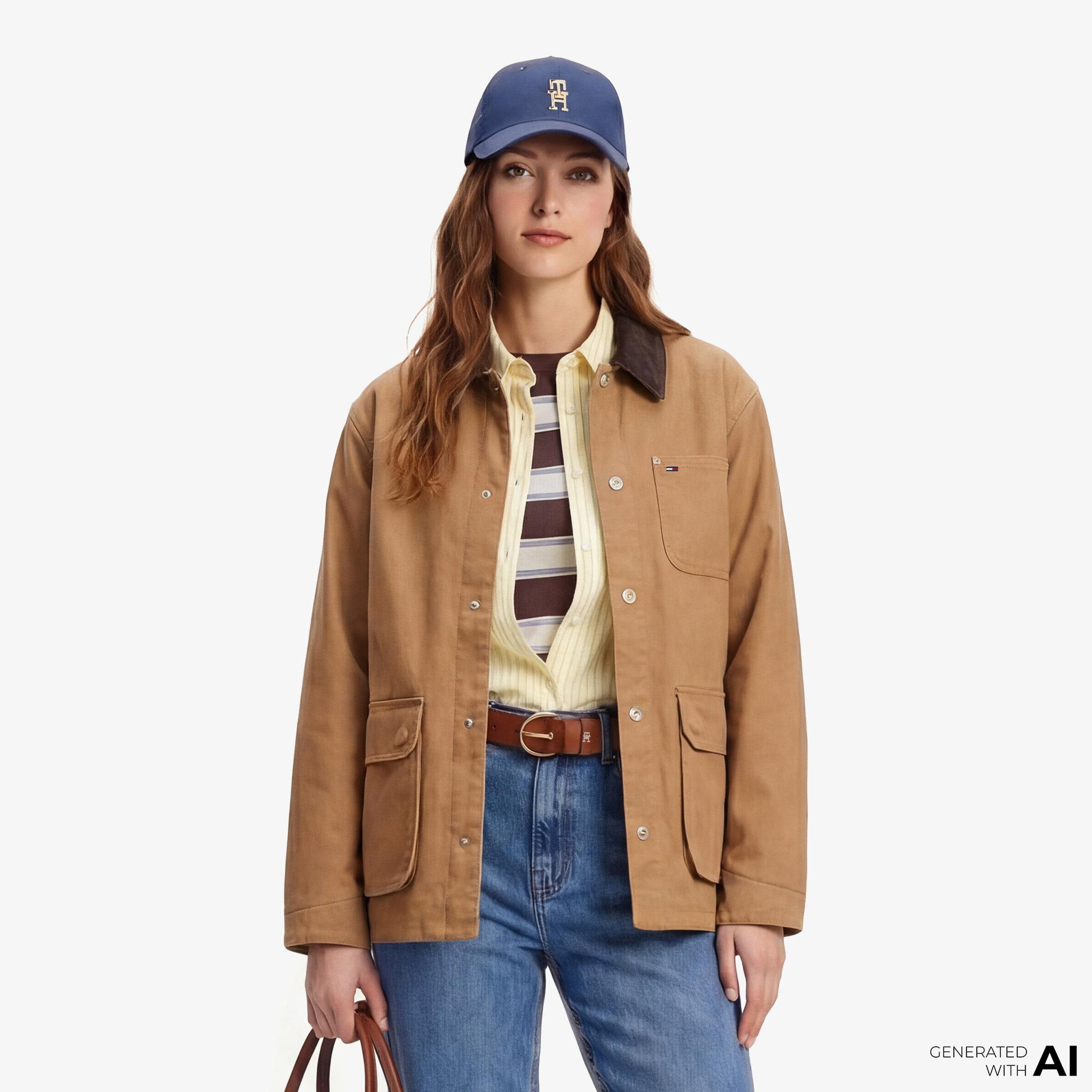 Tommy Hilfiger Soft Utility Kadın Kahverengi Ceket