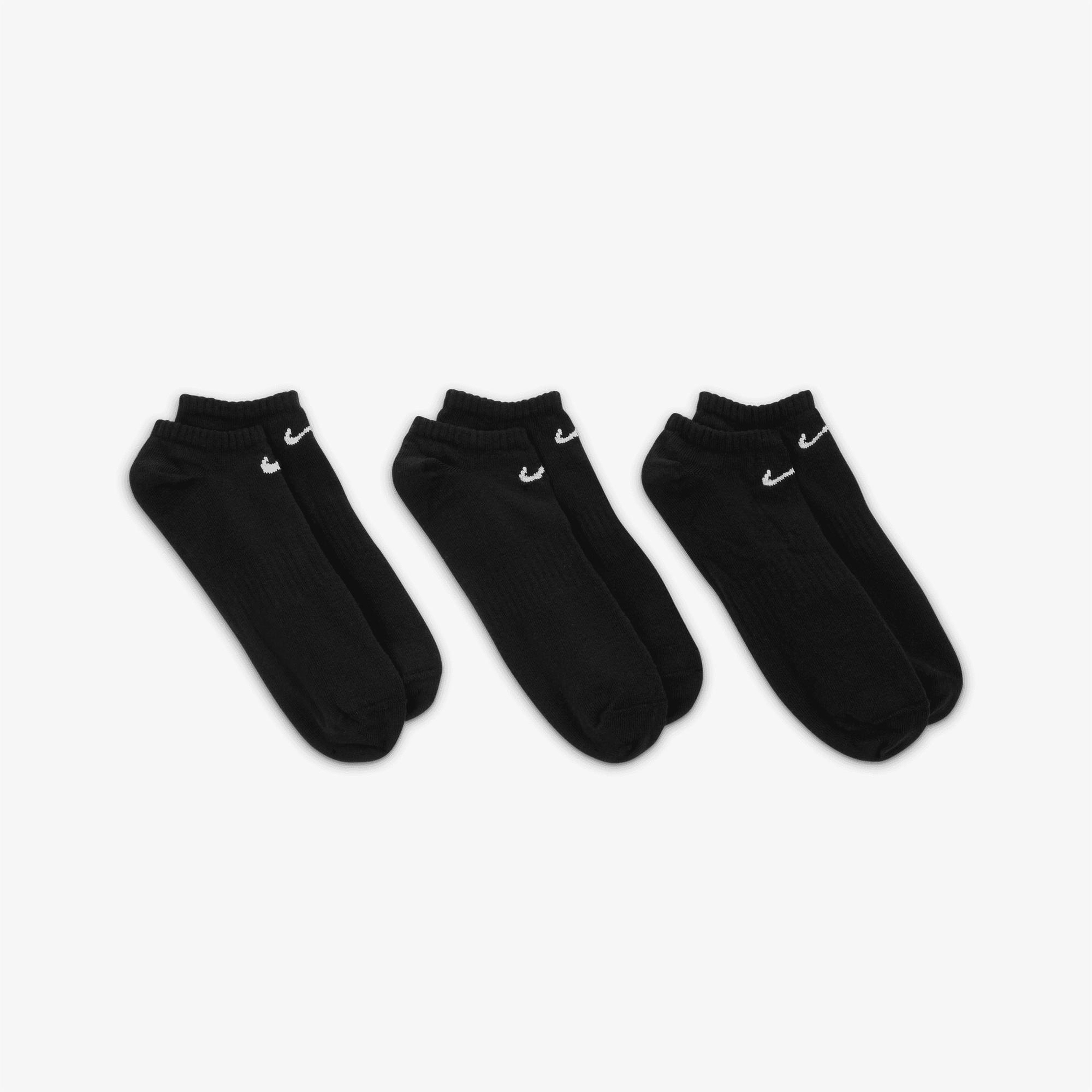 Nike Everyday Sportswear 3'lü 132 Unisex Siyah Çorap