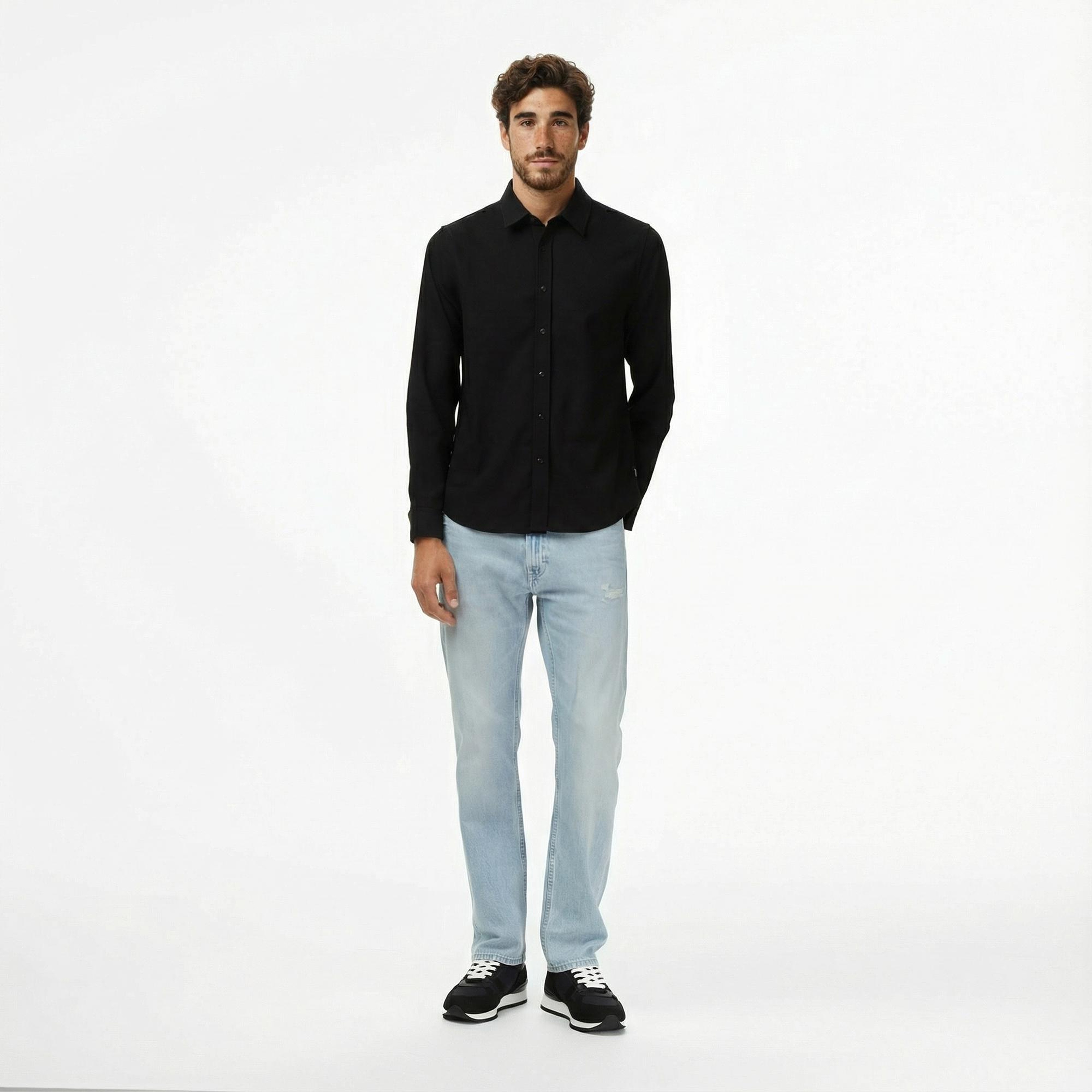 Guess Griffin Erkek Siyah Gömlek