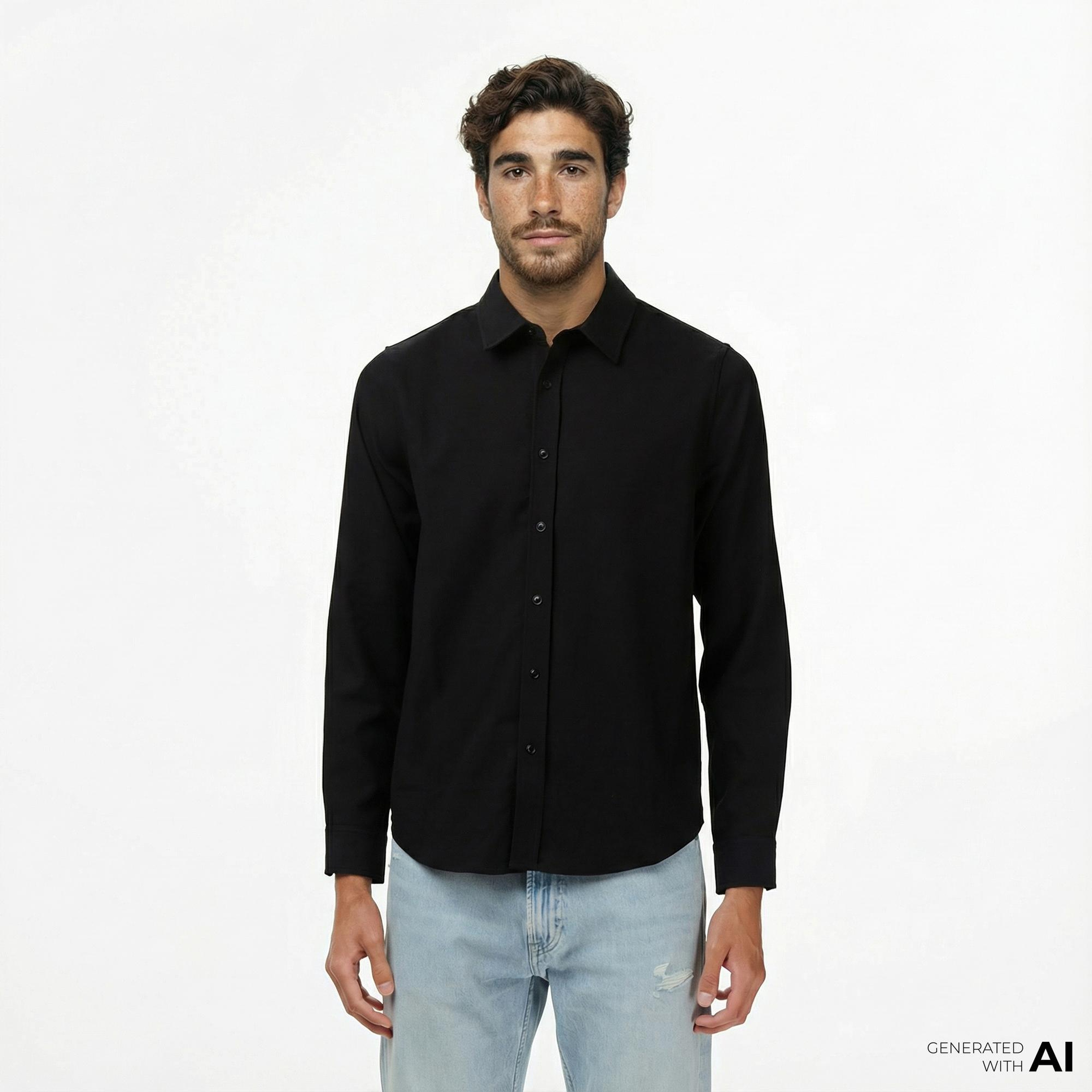 Guess Griffin Erkek Siyah Gömlek