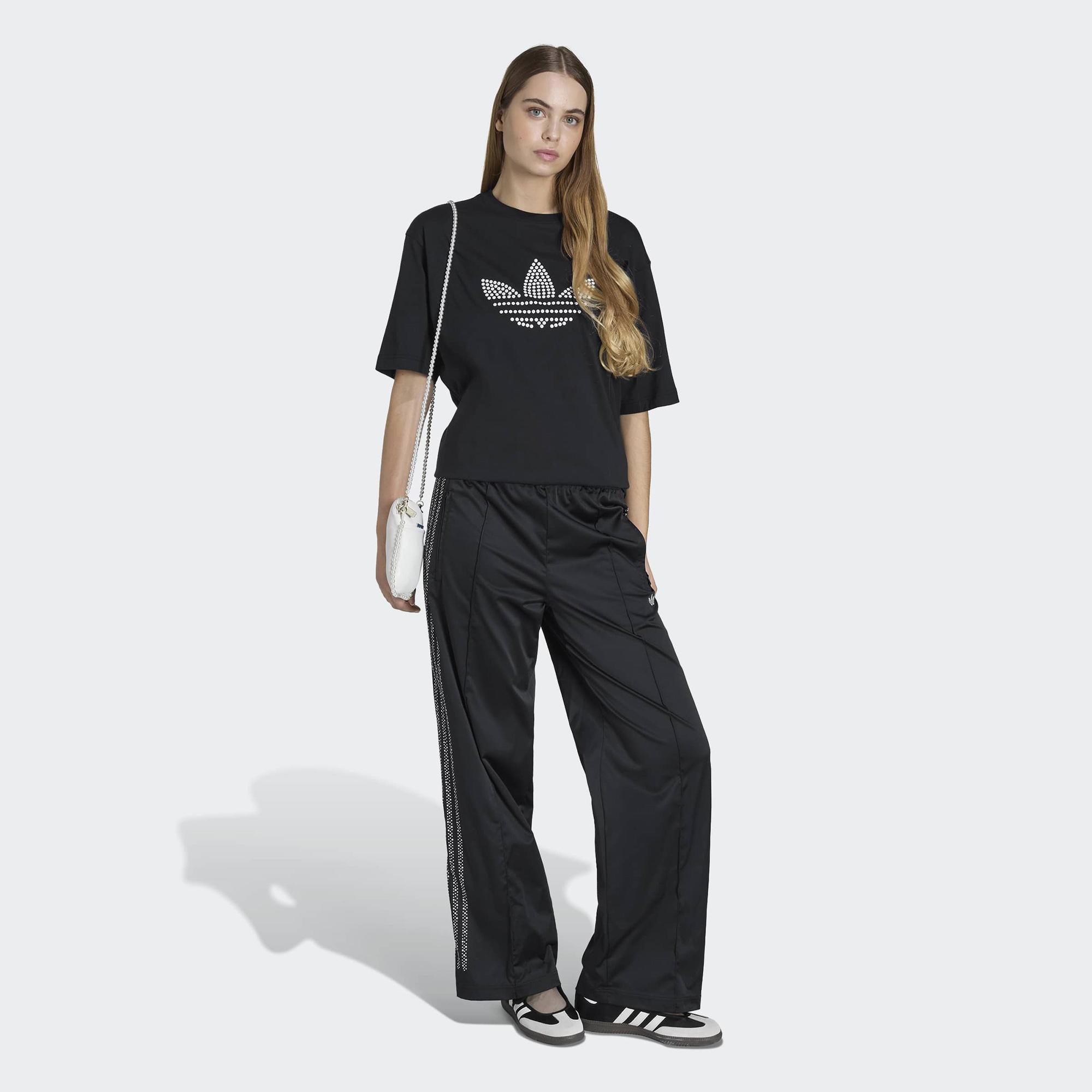 adidas Pearl Trefoil Kadın Siyah T-Shirt