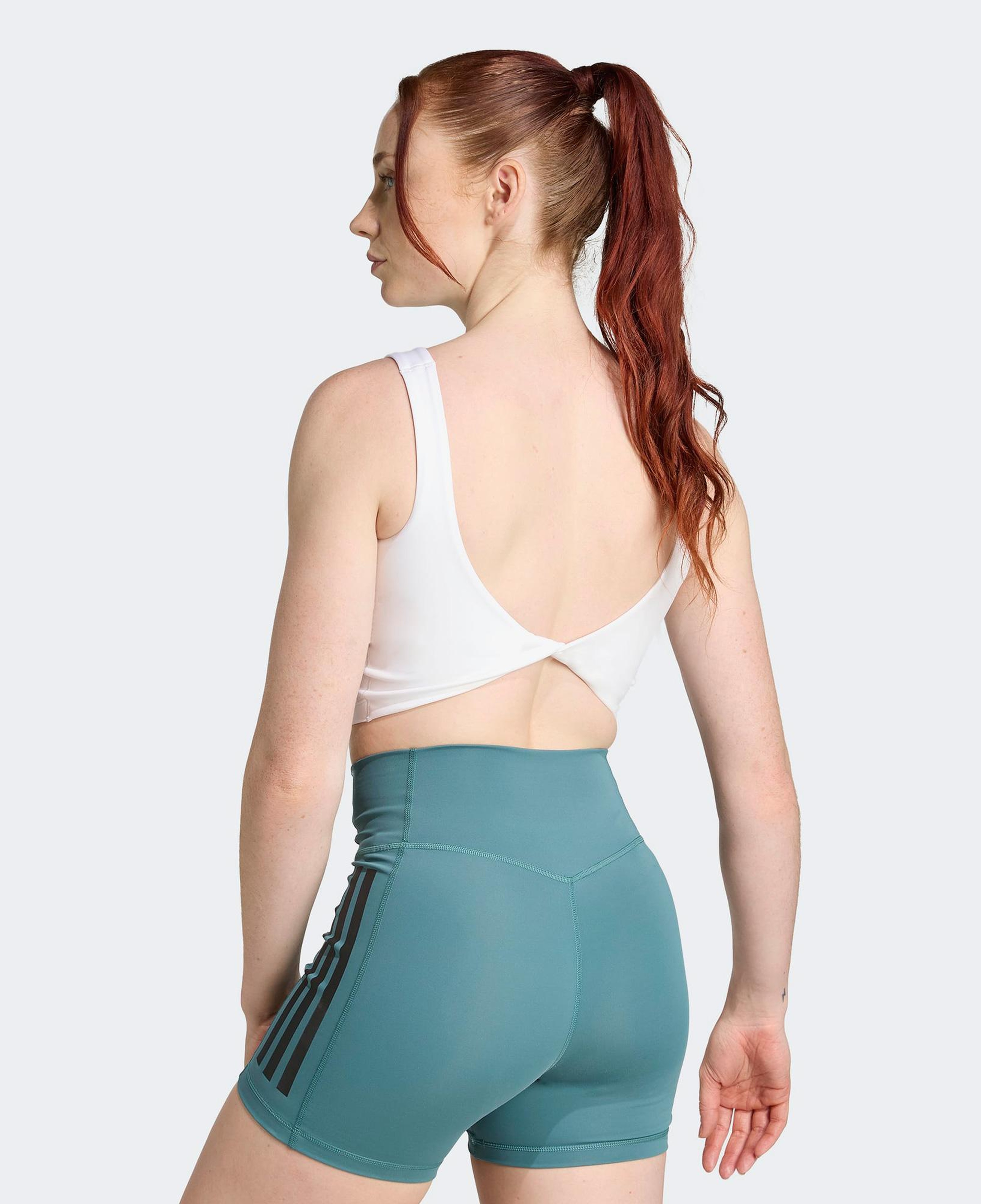 adidas Optime Power Kadın Beyaz Crop T-Shirt